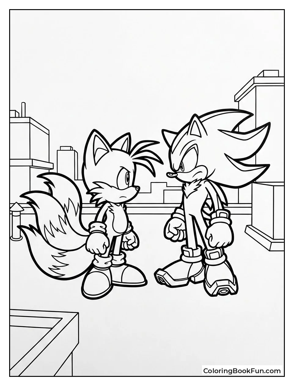 Tails Standoff with Shadow