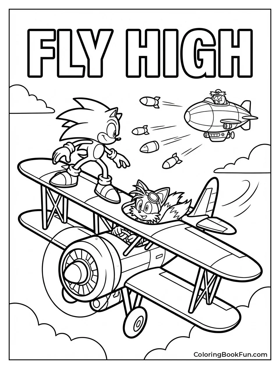 Tails Pilots Tornado Dodging Projectiles