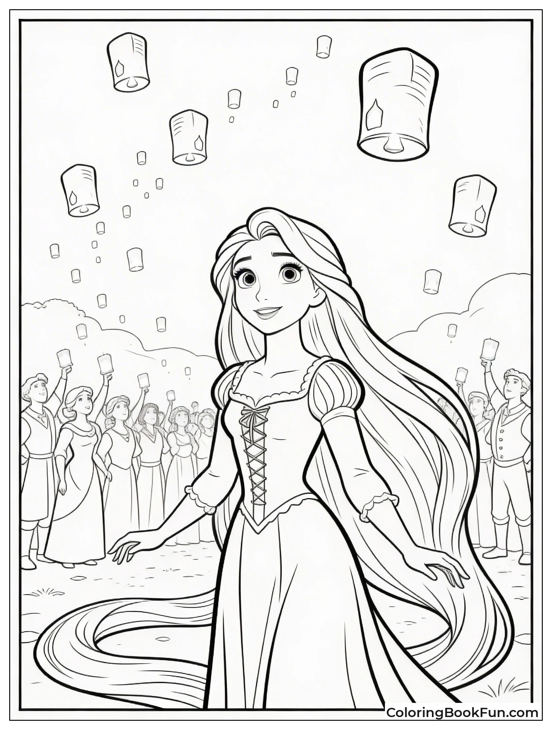 Rapunzel Watches Rising Lanterns