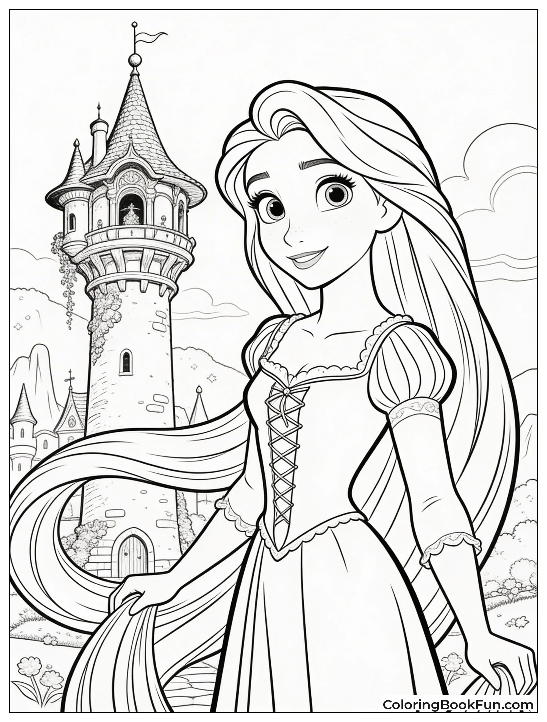 Princess Rapunzel at Tower