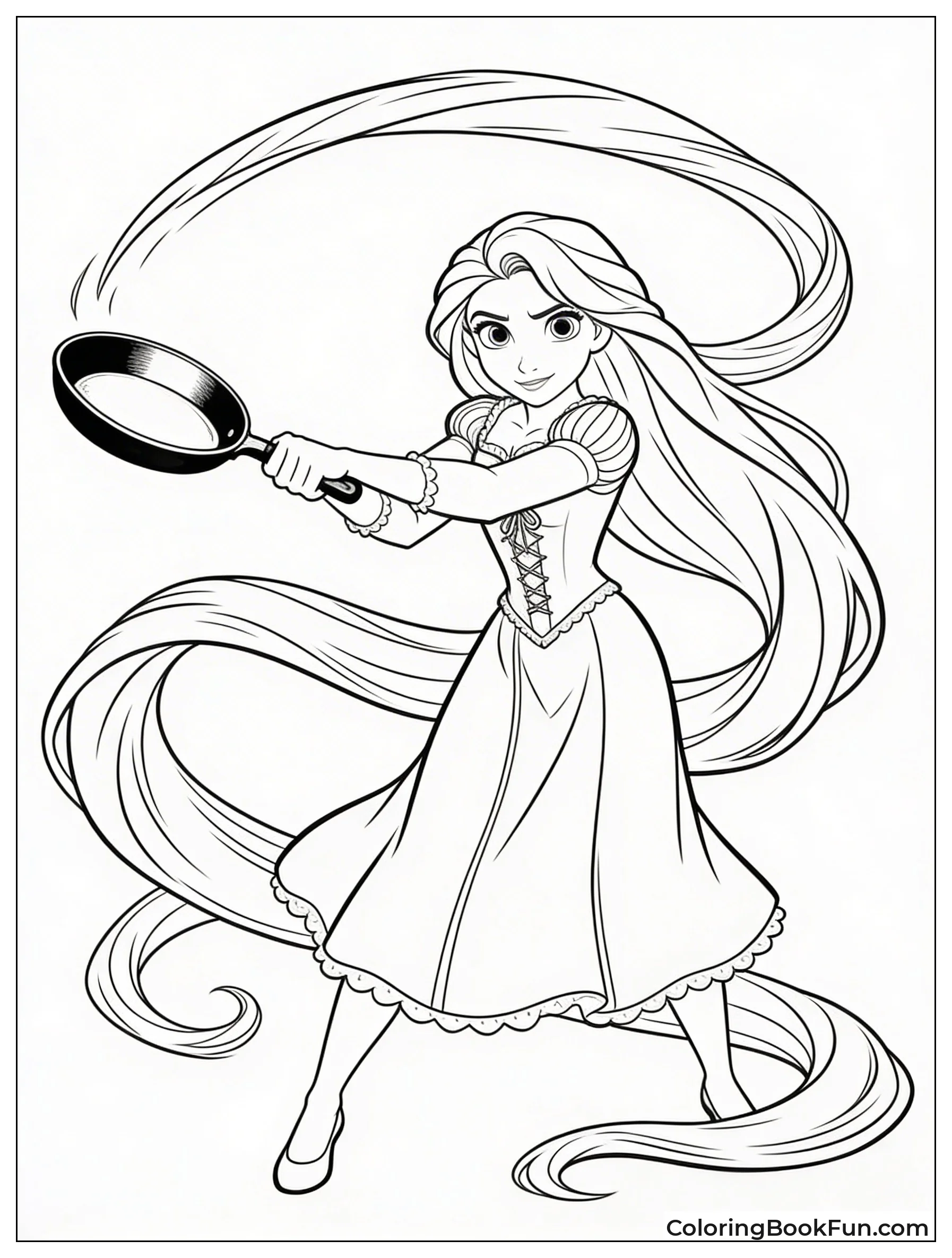 Rapunzel Swings Frying Pan