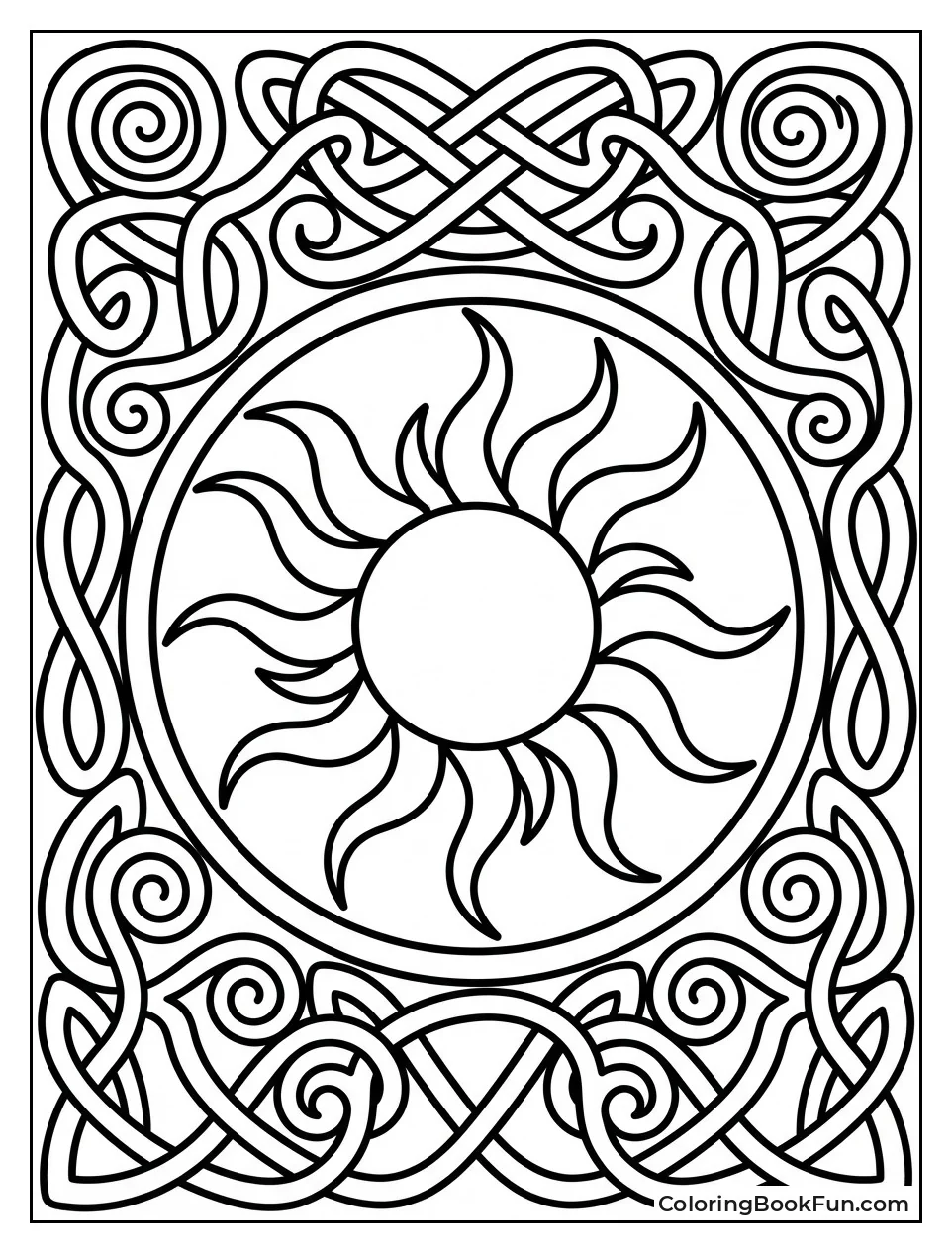 Sun Crest with Knots