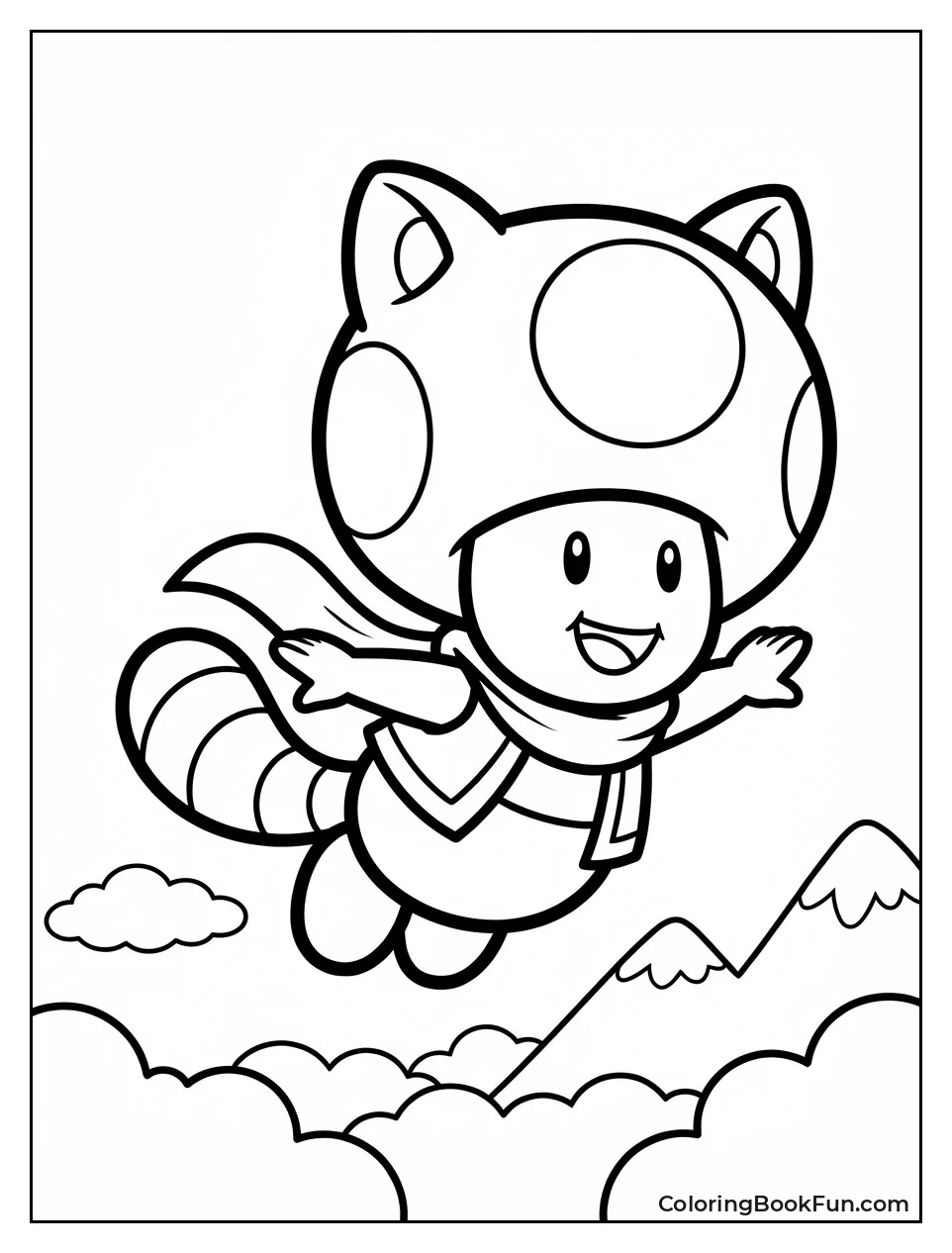 Tanooki Toad Glides Gracefully