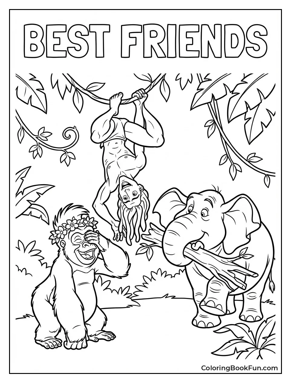 Tarzan Plays with Terk Tantor