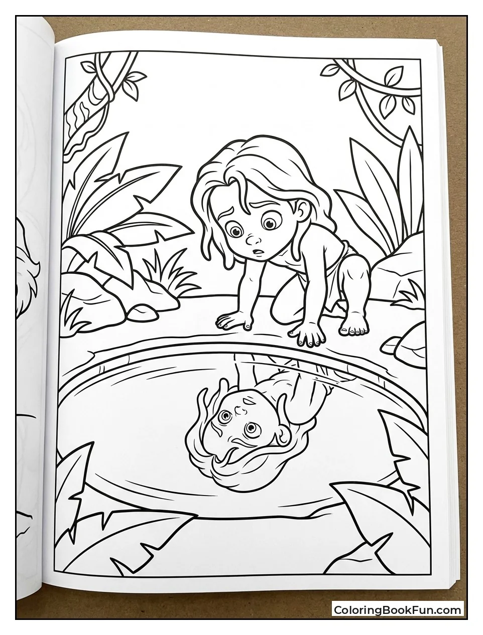 Tarzan Sees Reflection in Pond