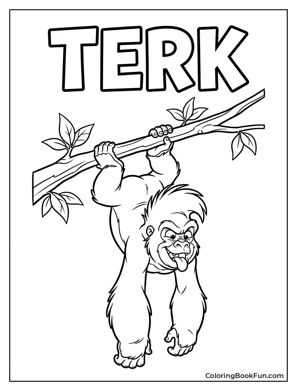 Terk Hangs Upside Down Silly