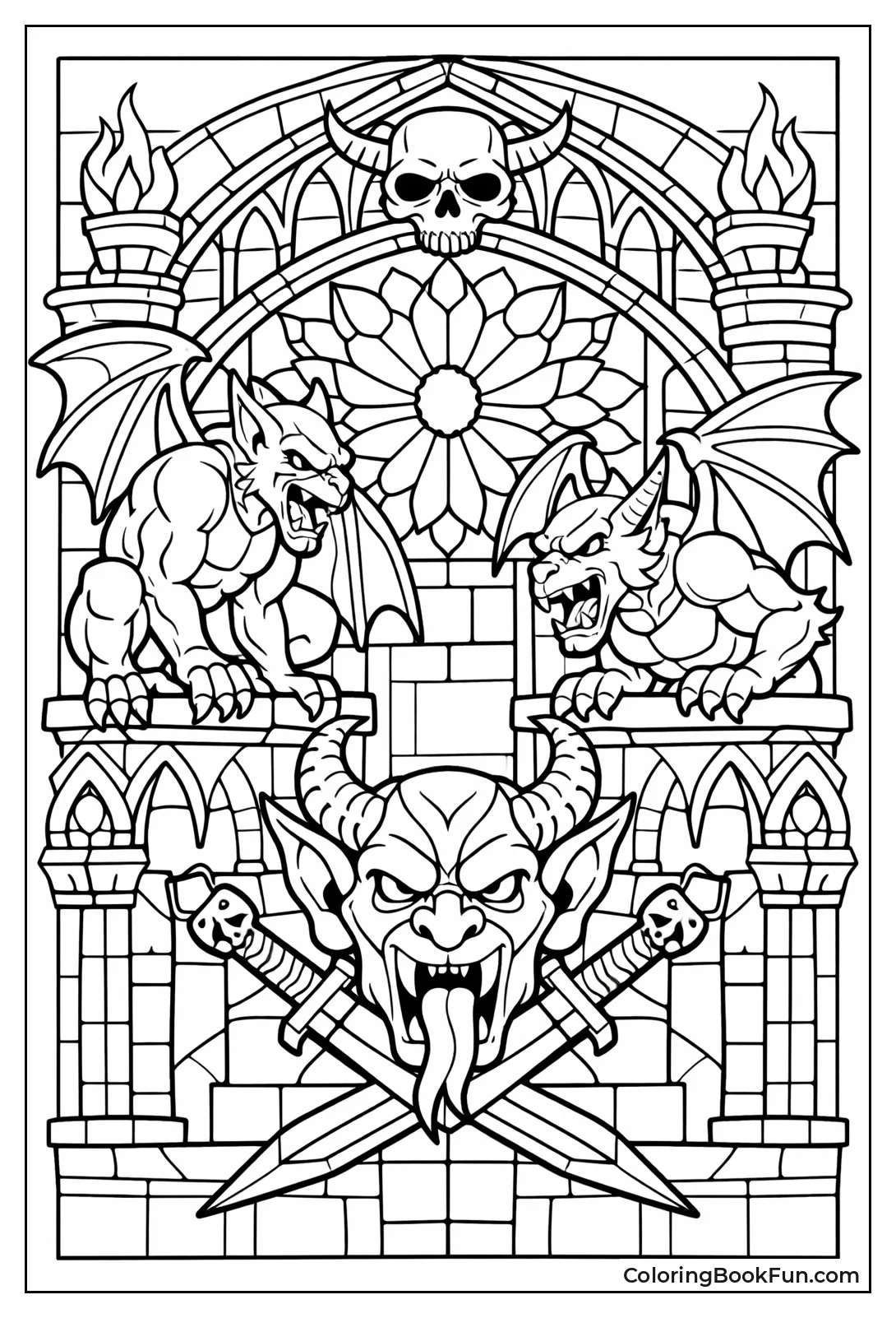 Gargoyles Gothic Stone Pattern