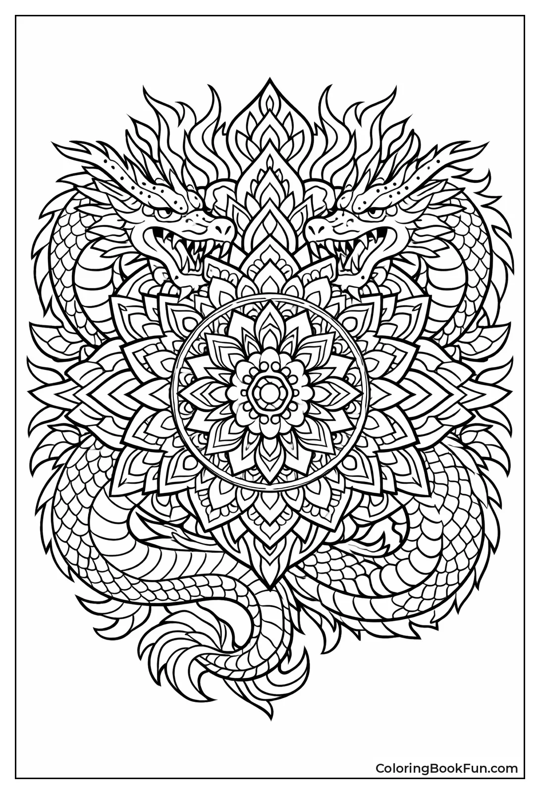 Dragon Layers Mandala Design