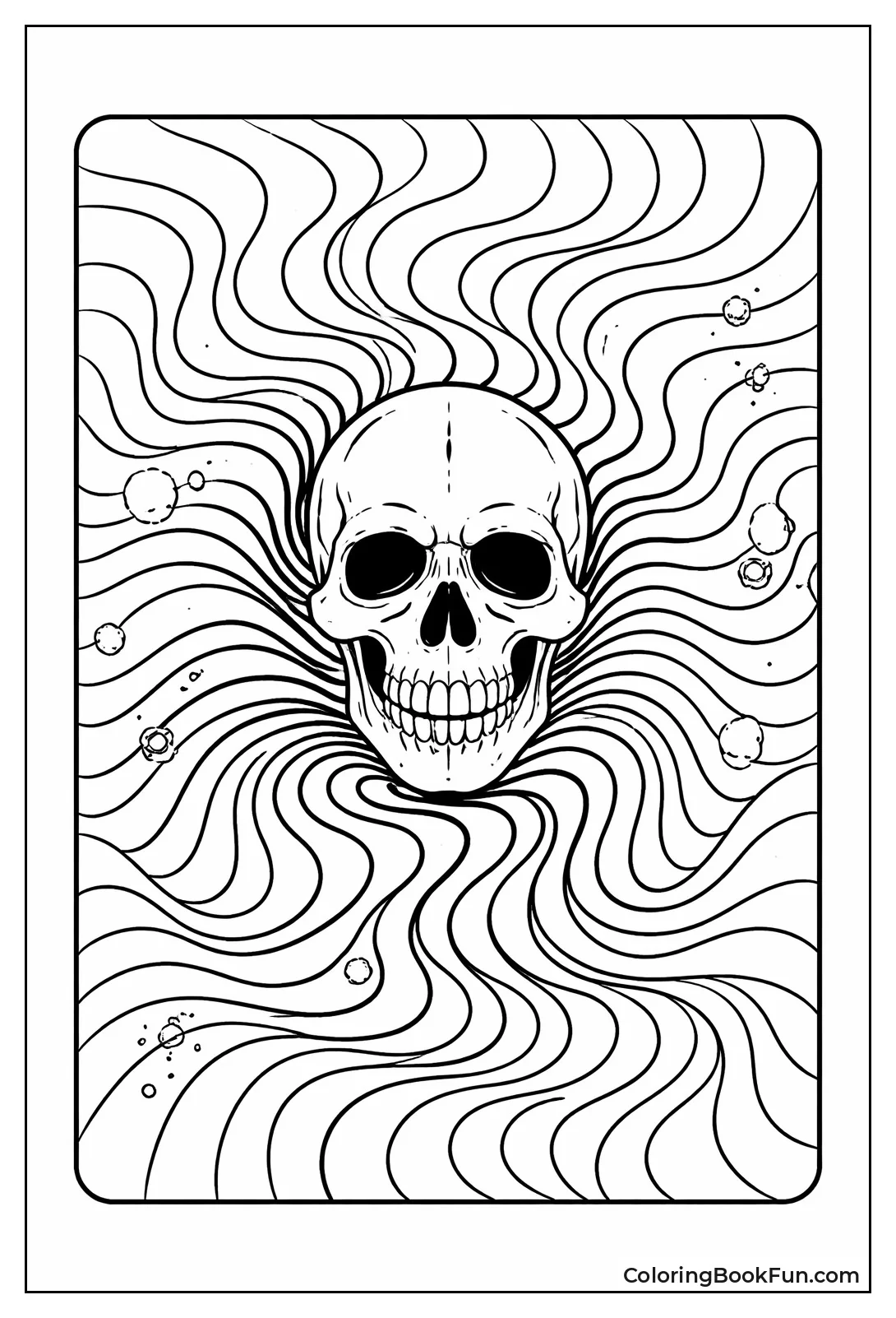 Skull Wavy Optical Illusion