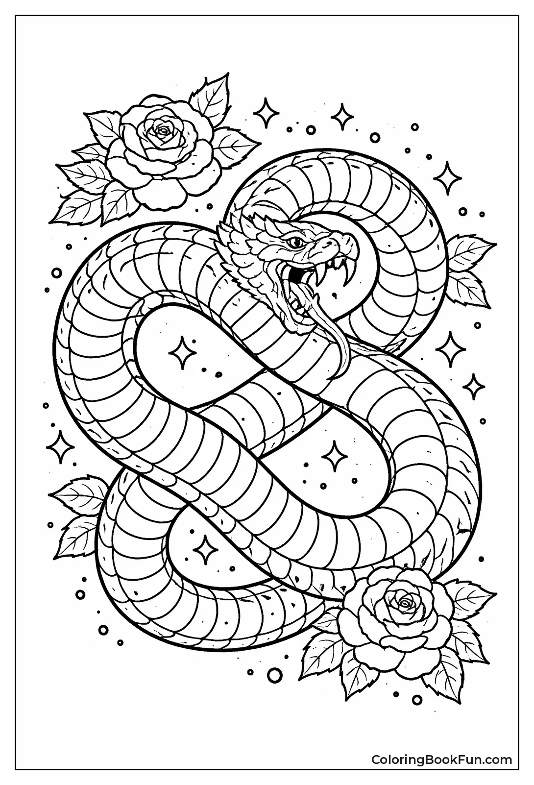 Snake Coils Illusion Stripes