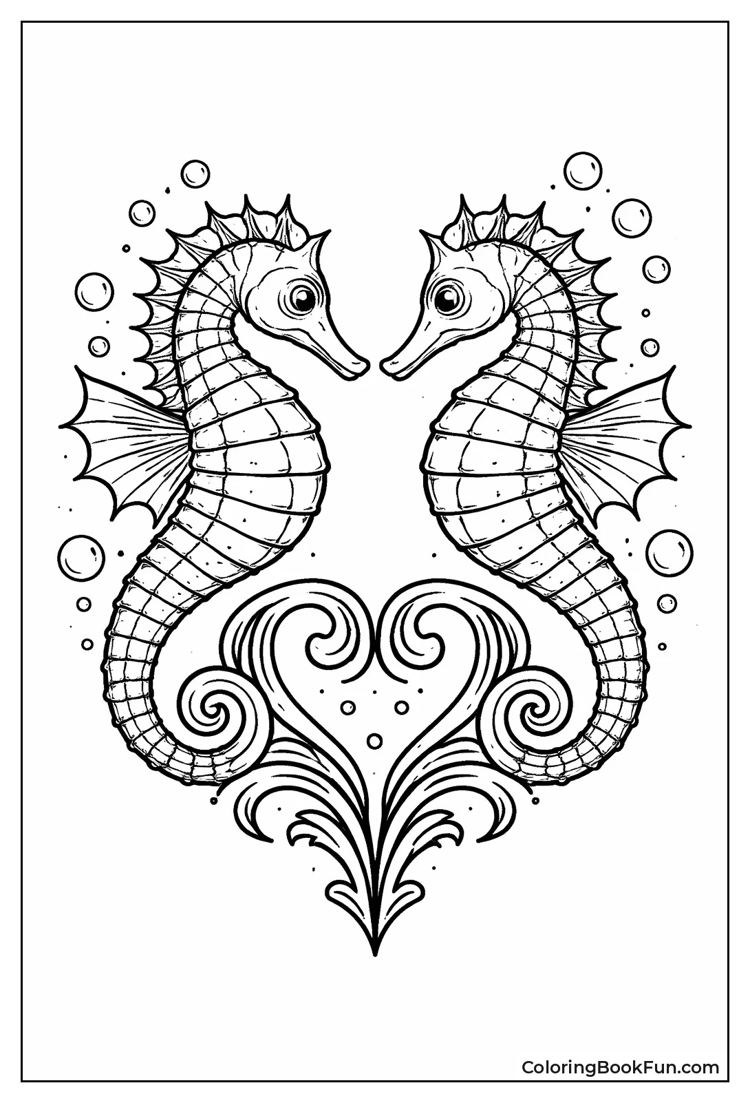 Seahorses Form Tribal Heart
