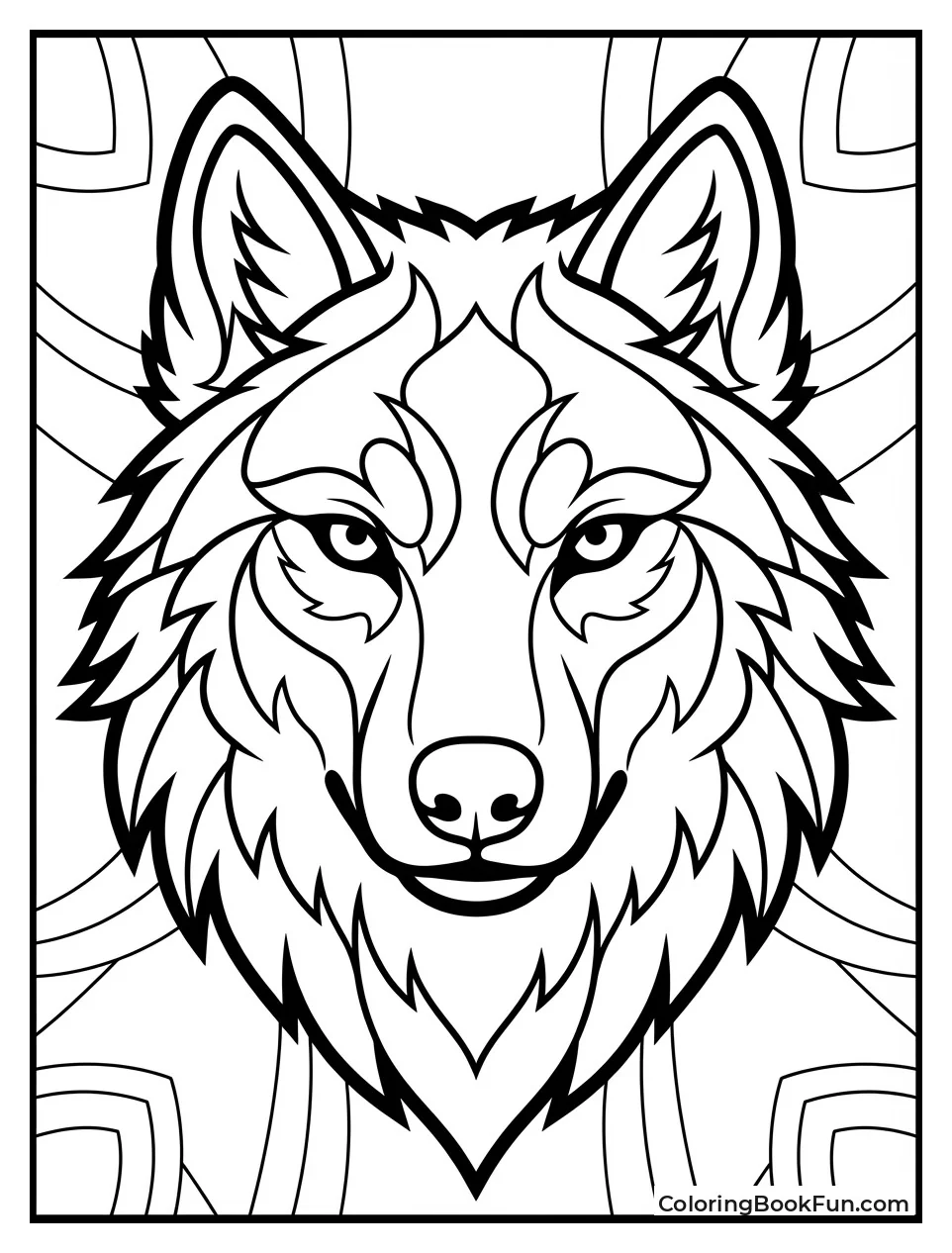 Tribal Wolf Head Fierce
