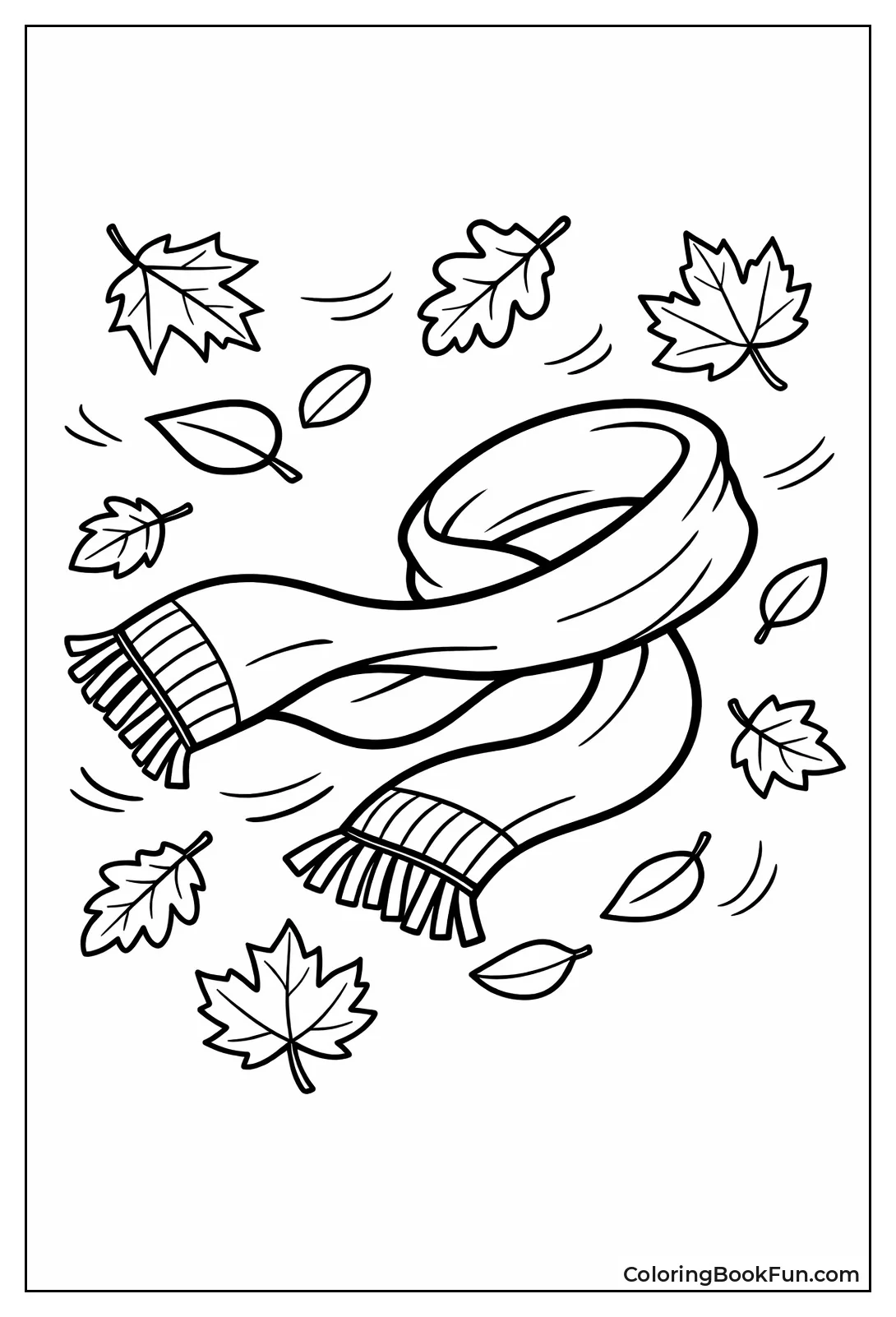 Scarf Blows in Leaves