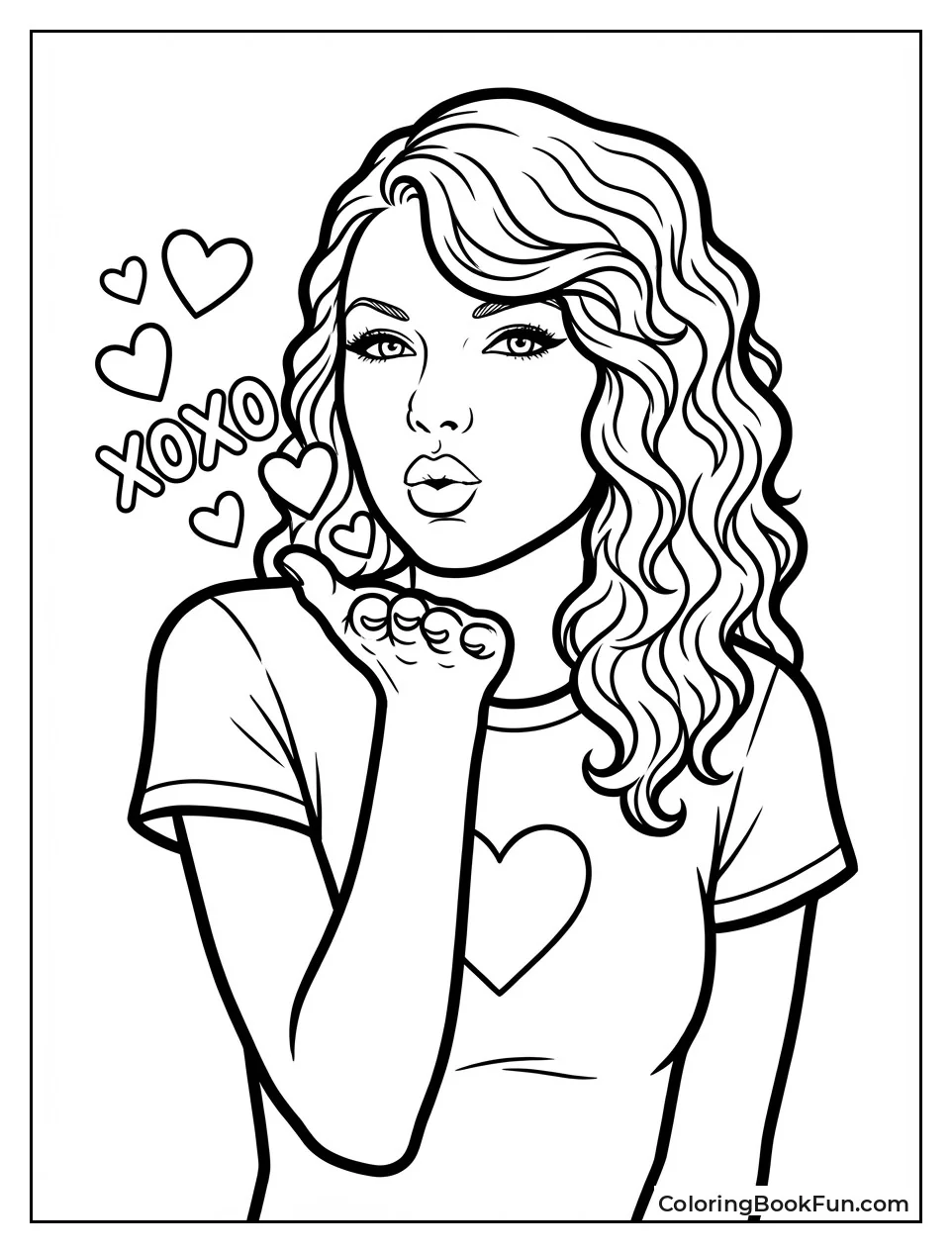 Taylor Blowing Kiss Hearts