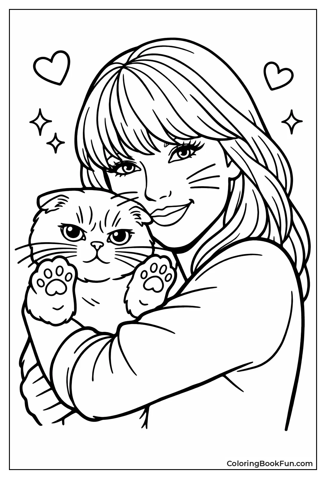 Taylor Hugs Cat Olivia