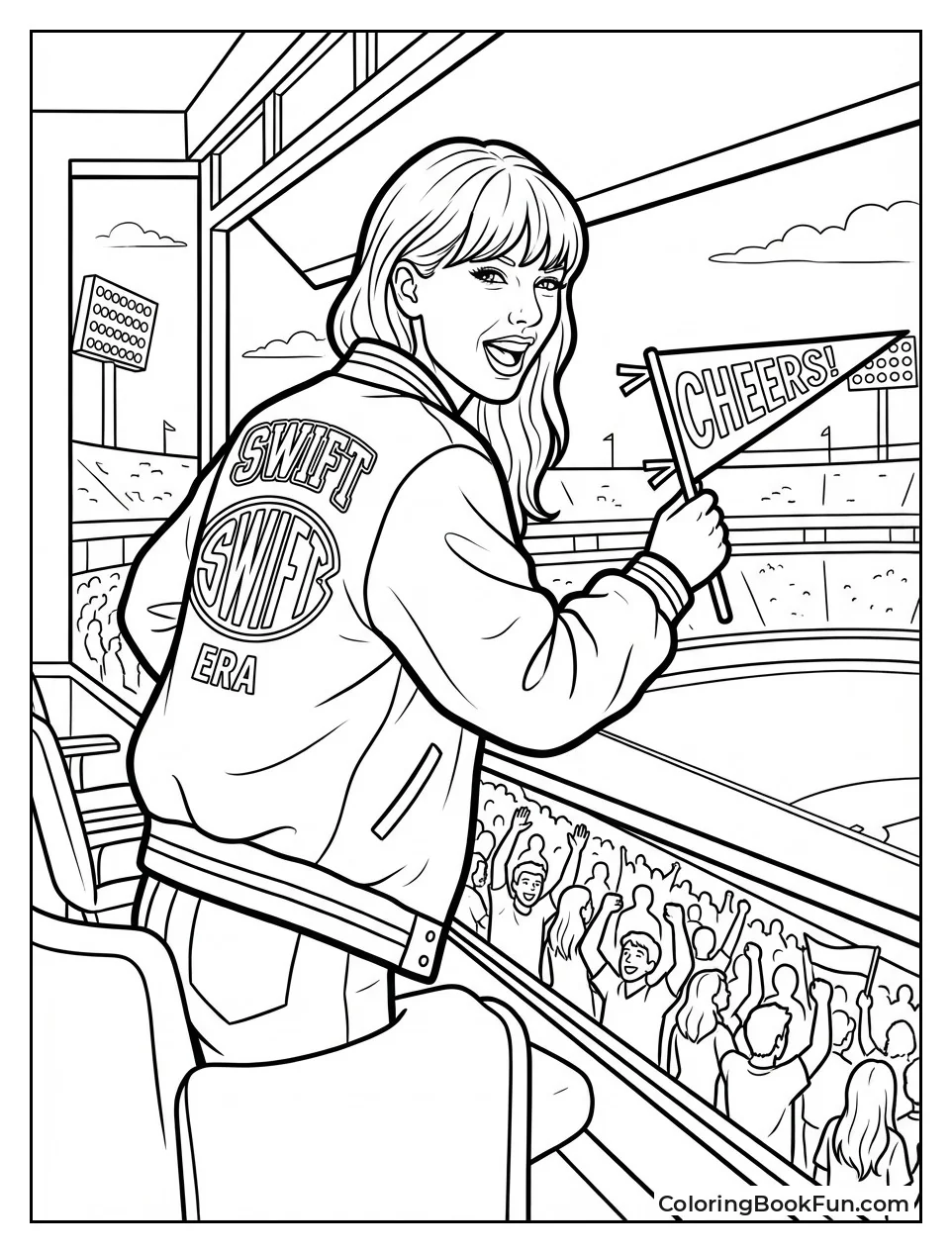 Taylor Cheers at Game