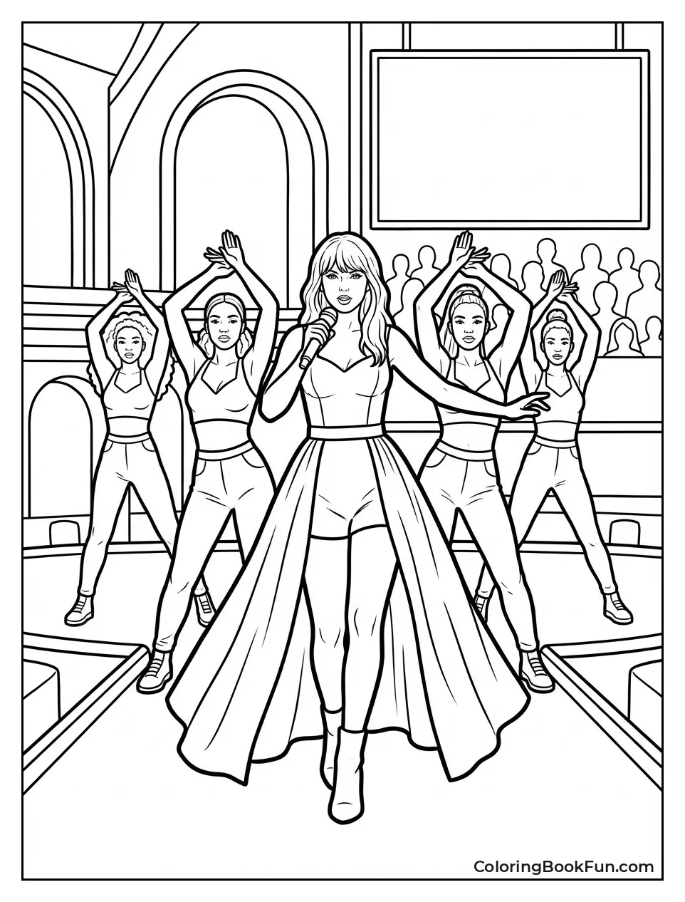 Taylor Leads Backup Dancers