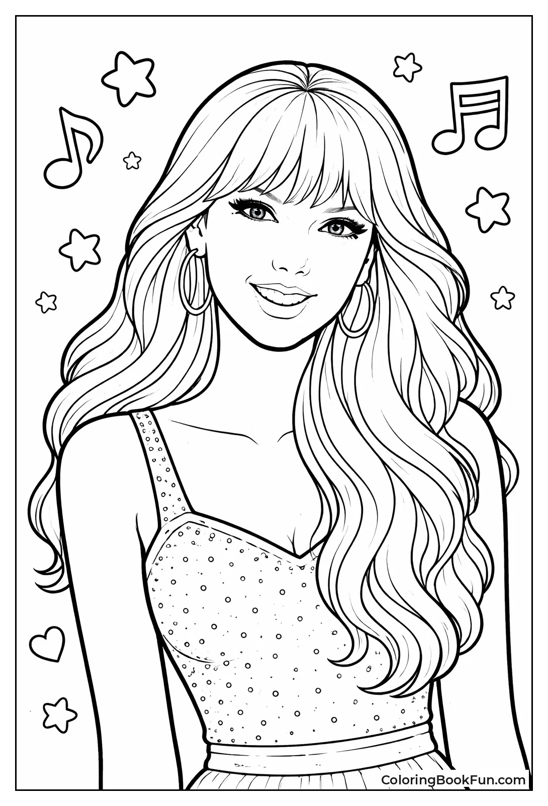 Smiling Taylor with Flowing Hair