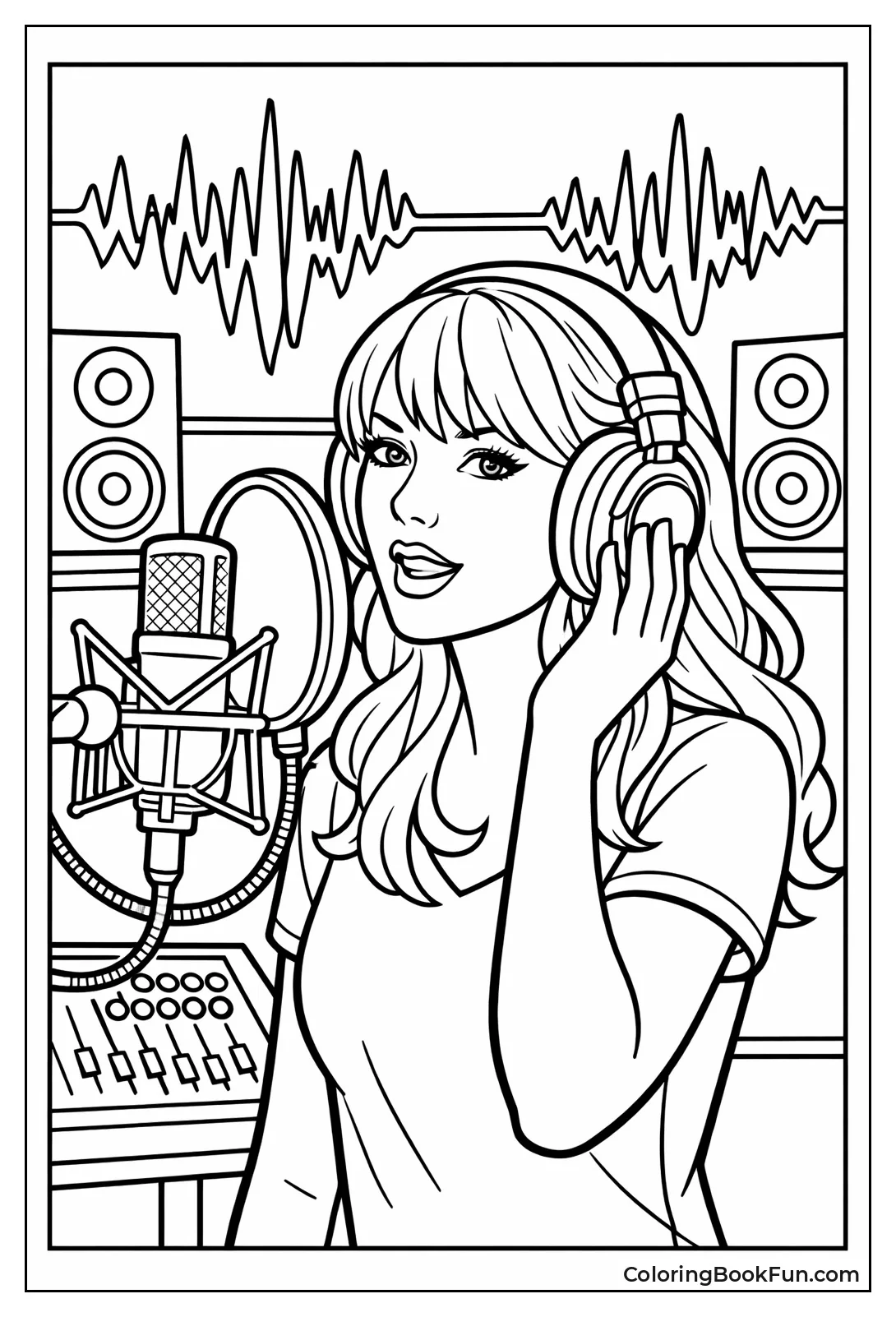 Taylor Records with Headphones