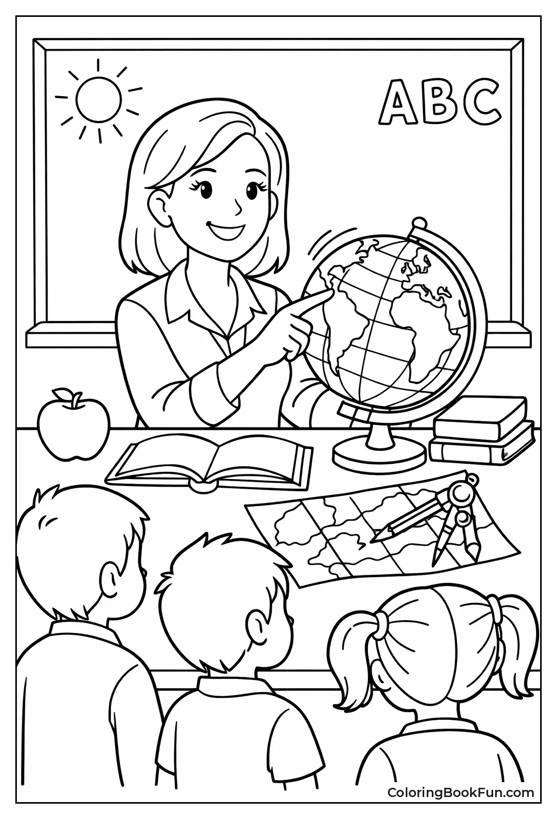 Teacher Spinning World Globe Compass