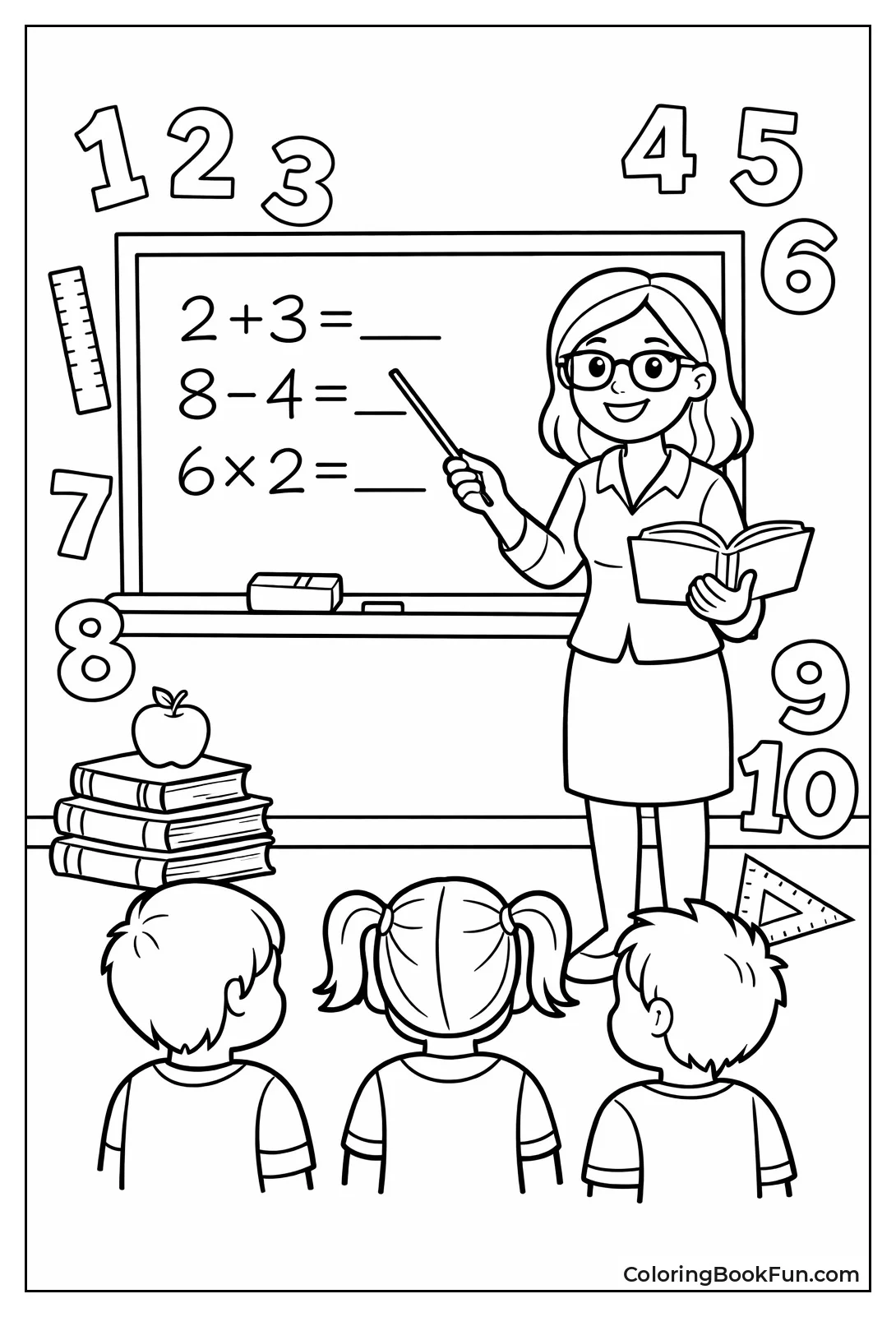 Teacher Writing Math Equations Board