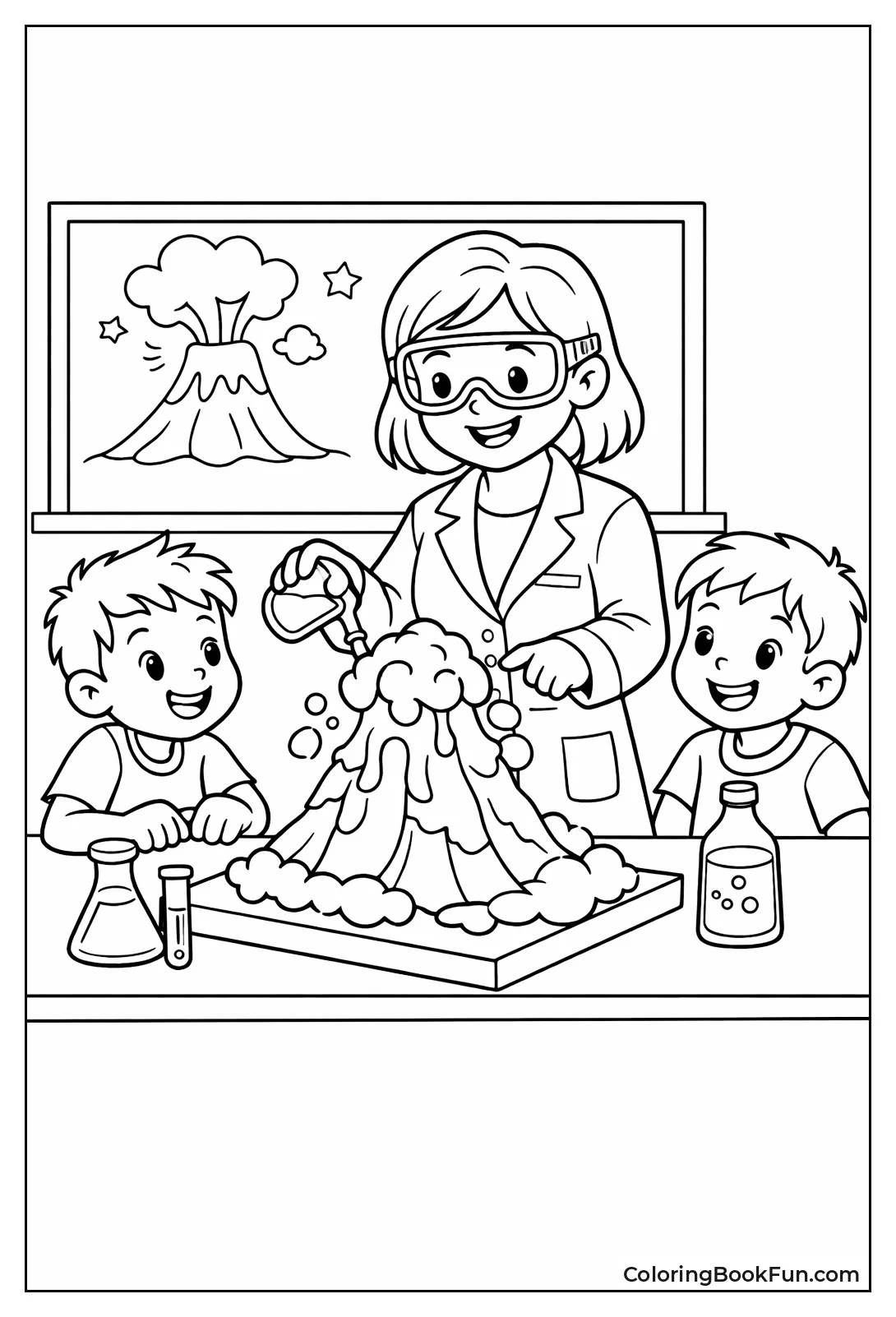 Teacher Showing Volcano Experiment