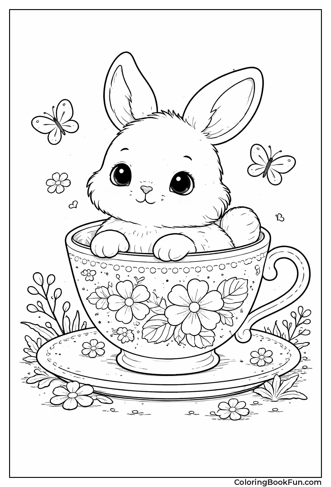 Tiny Bunny in Teacup
