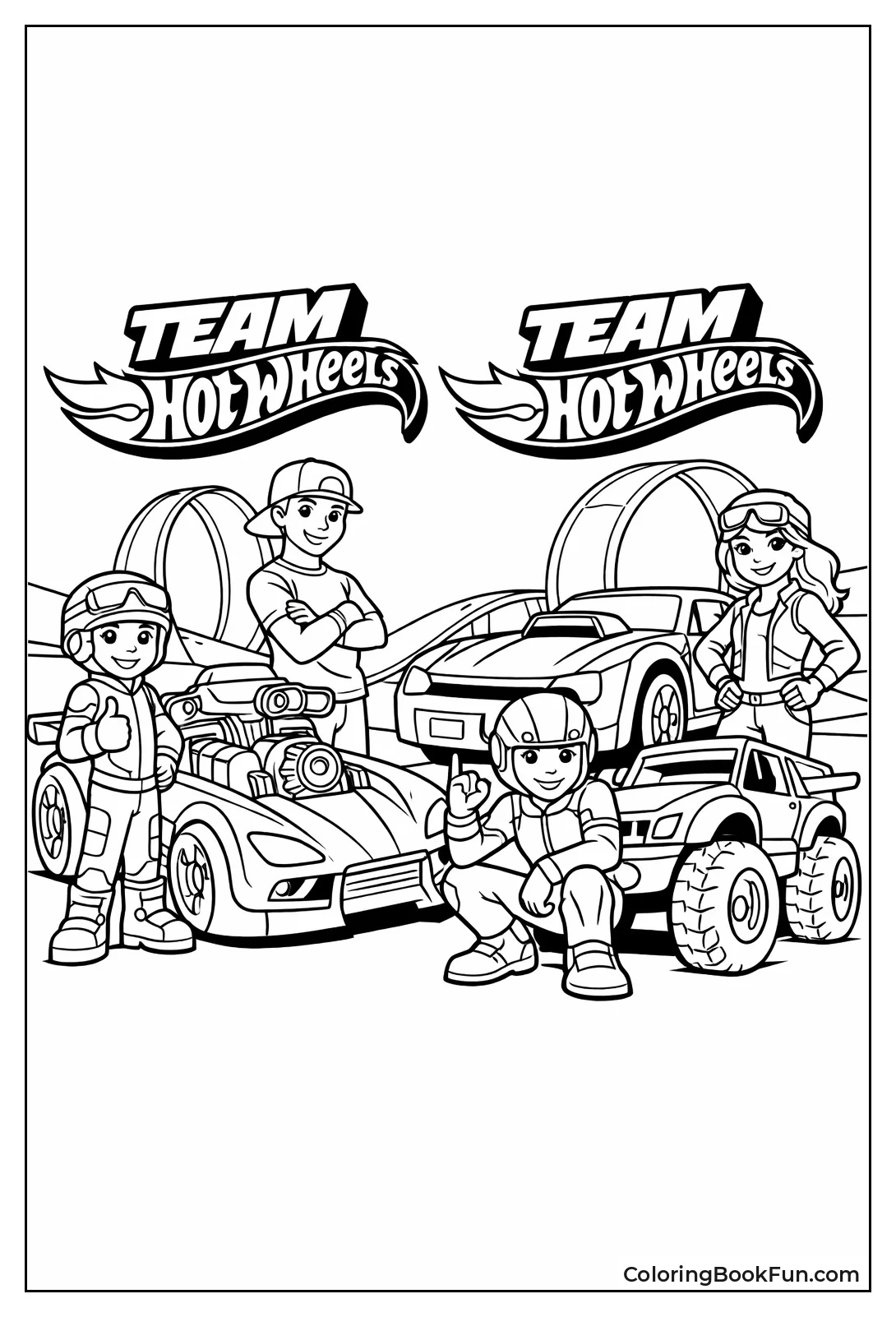 Team Hot Wheels Heroes Pose