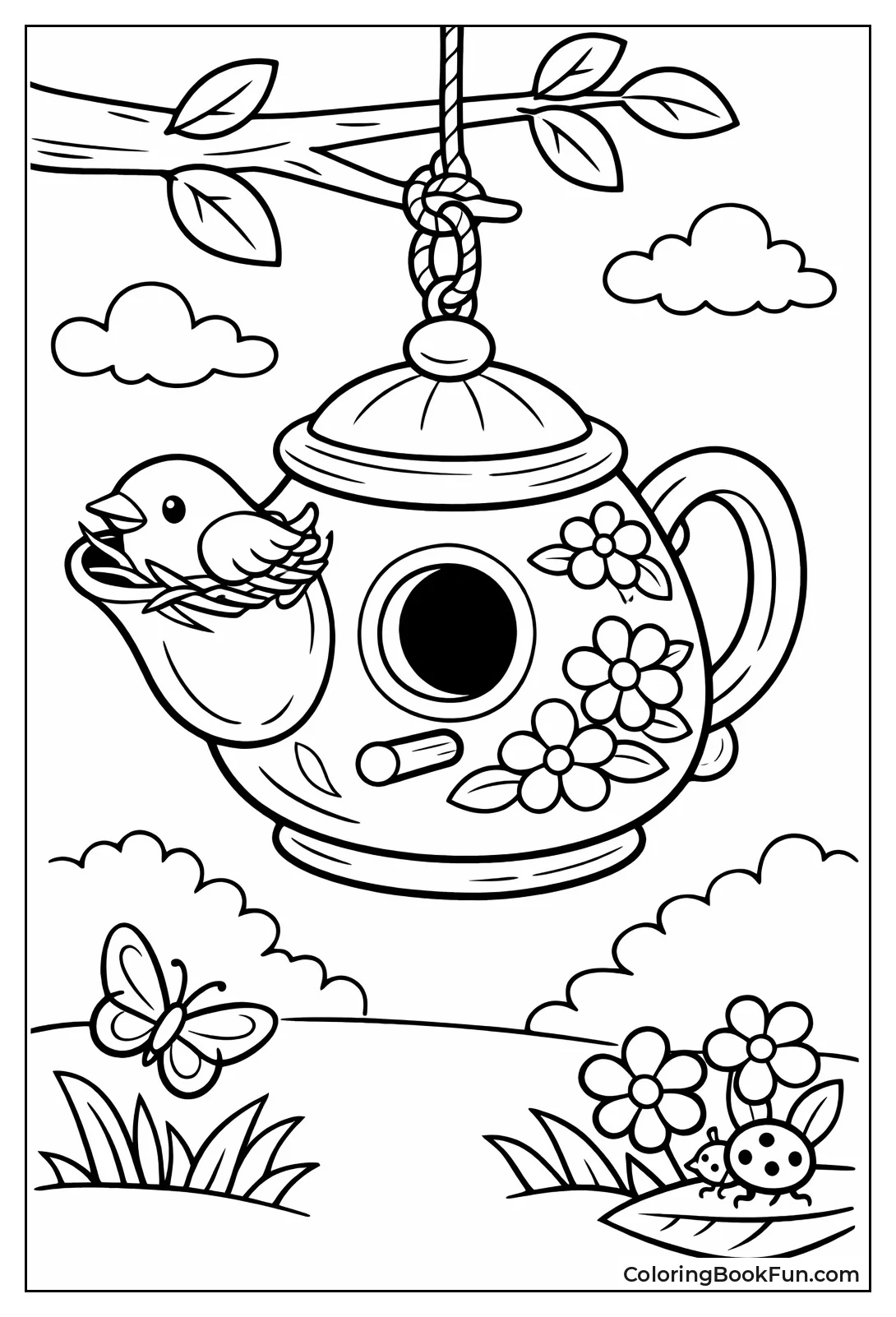 Teapot Birdhouse Bird Nests