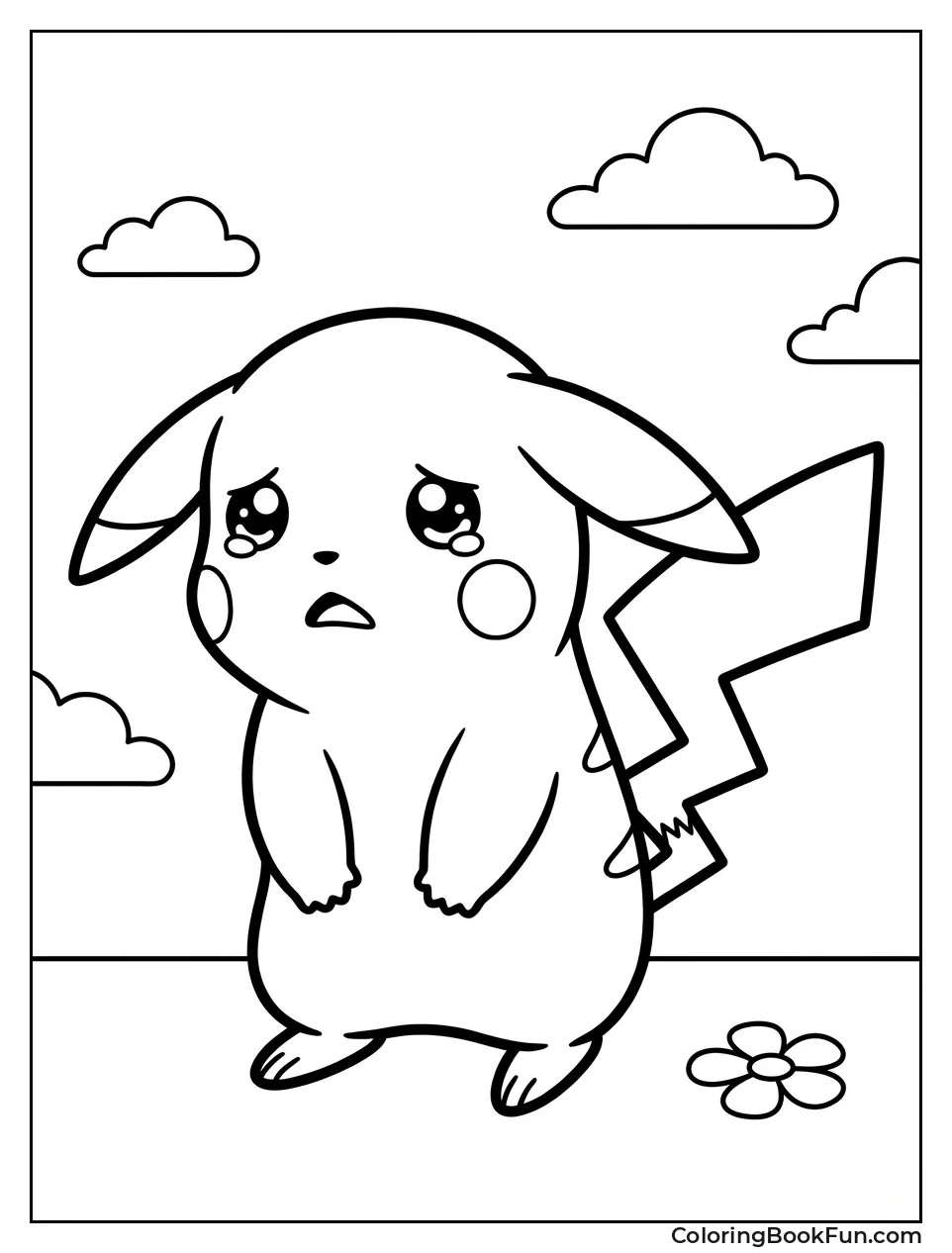 Sad Pikachu Sheds Tears