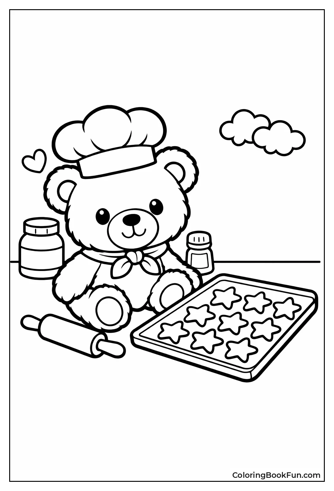 Teddy Bakes Star Cookies