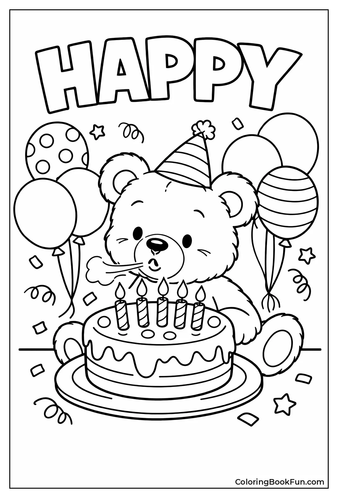 Teddy Blows Birthday Candles