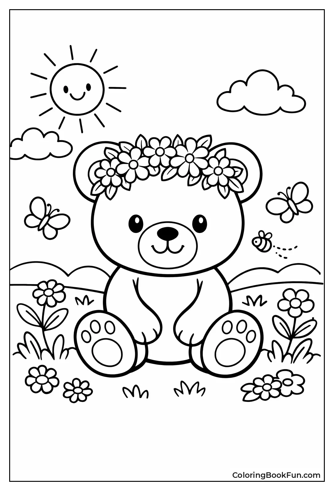 Teddy Wears Flower Crown