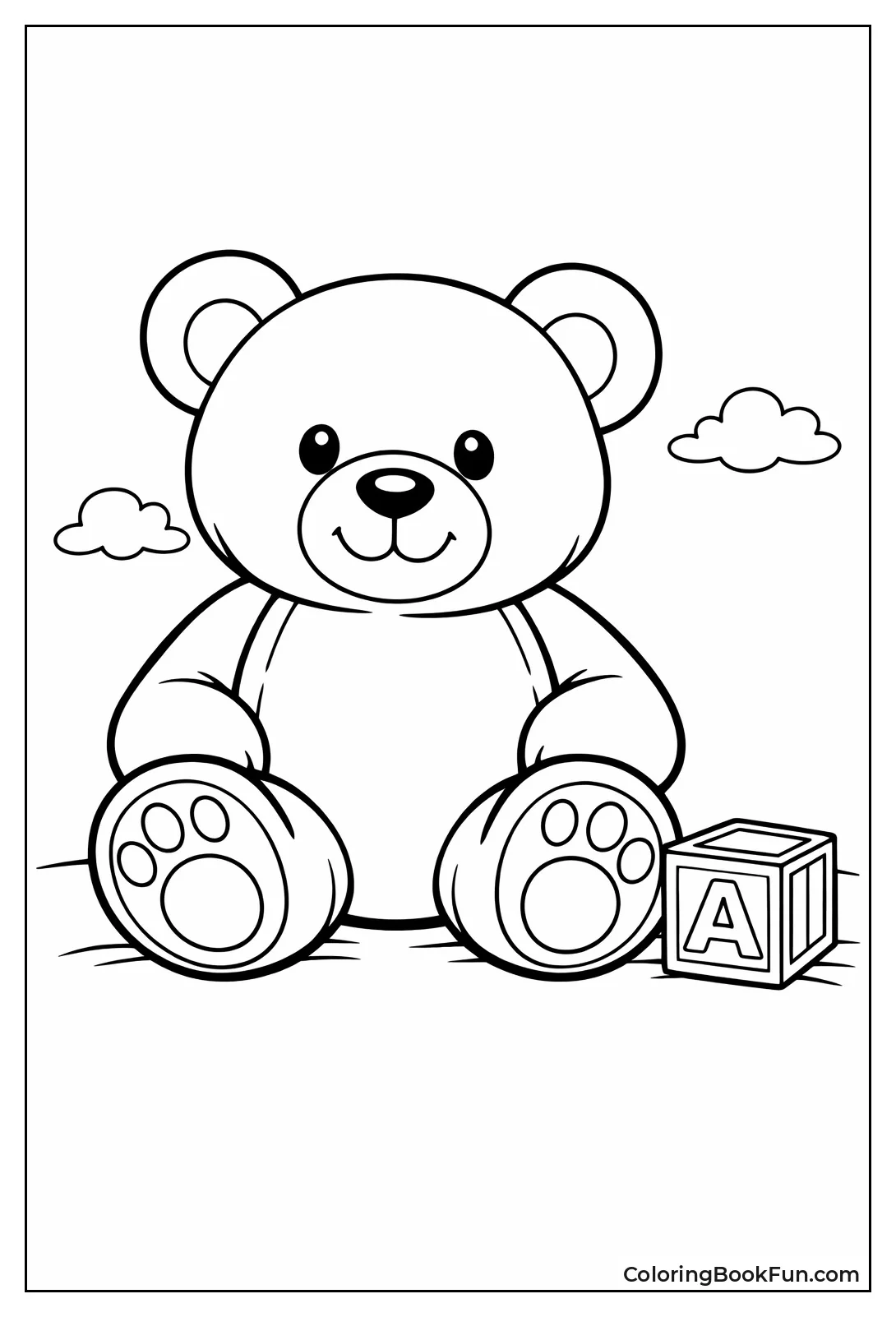 Giant Teddy with Block