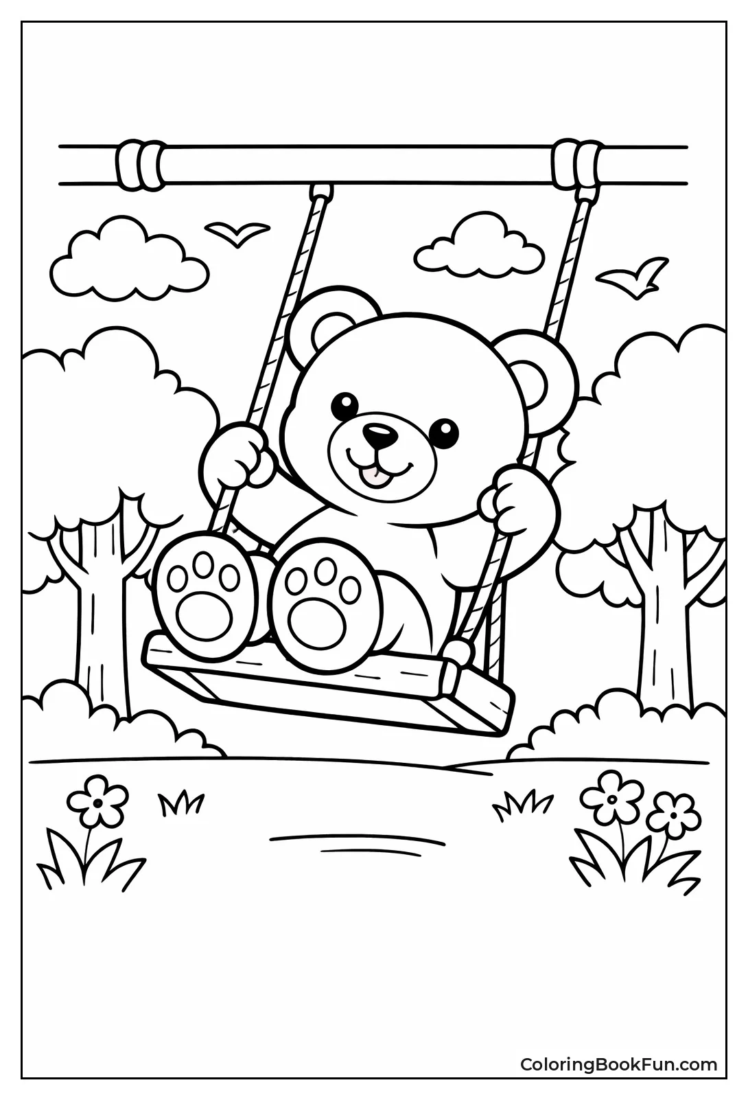 Teddy Swings in Park