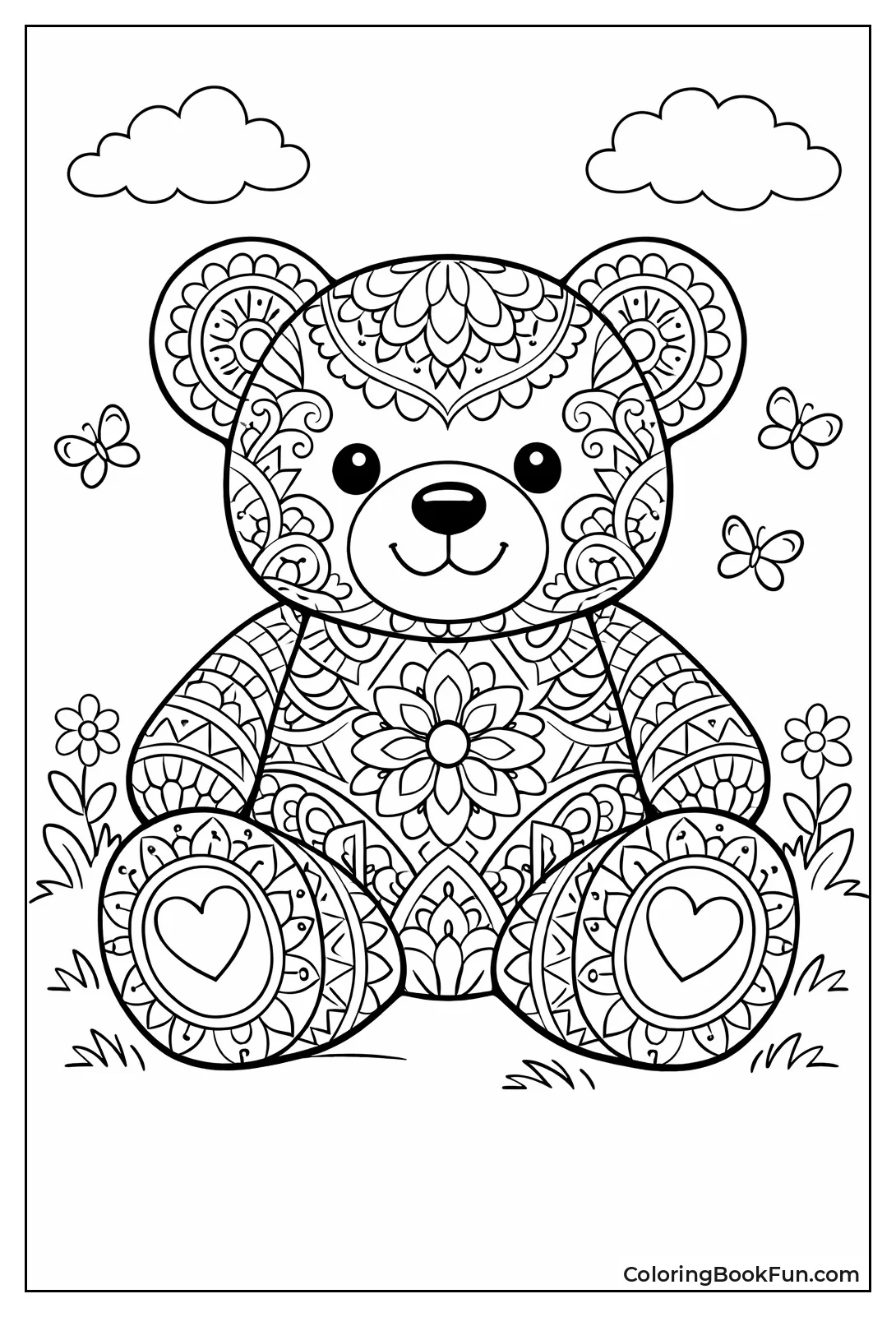 Patterned Full Body Teddy