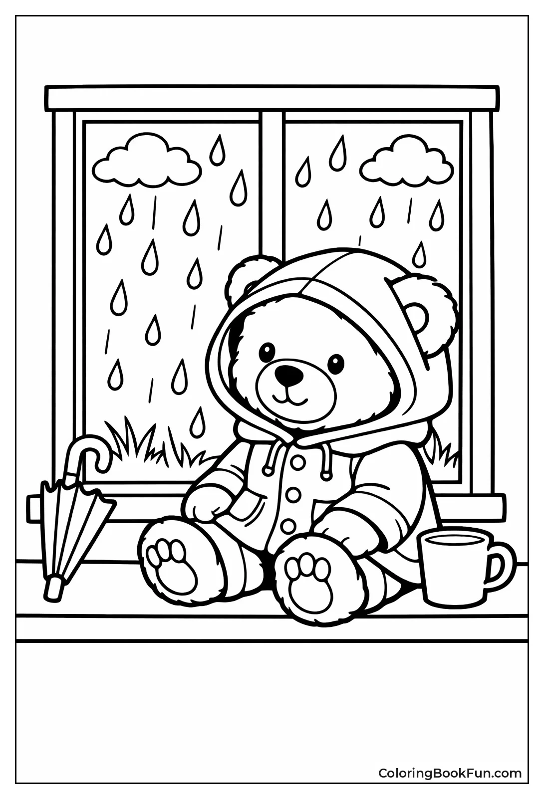 Teddy Watches Raindrops