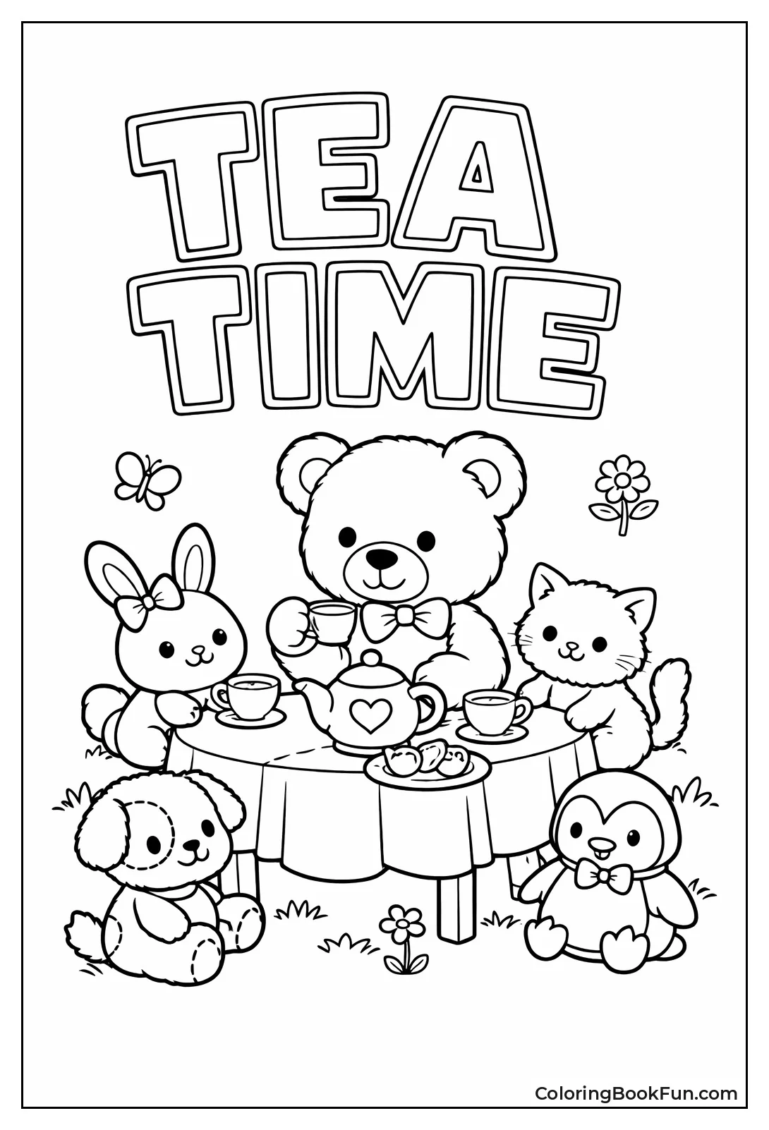 Teddy Hosts Tea Party