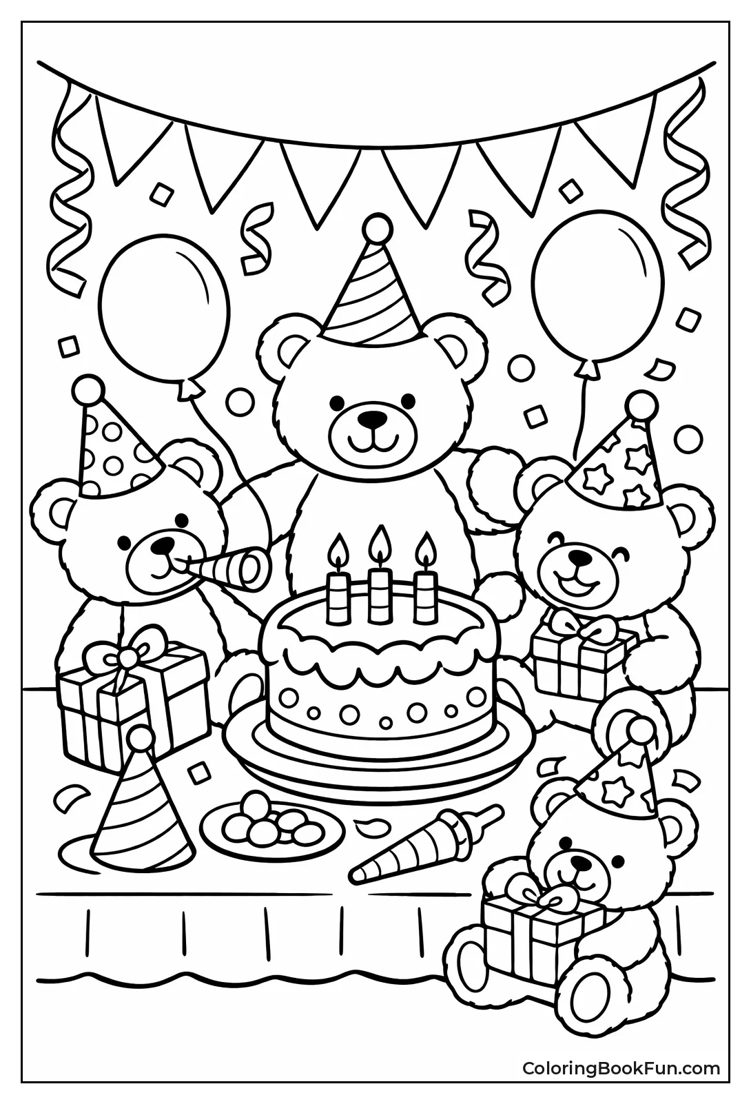 Teddies Party with Cake