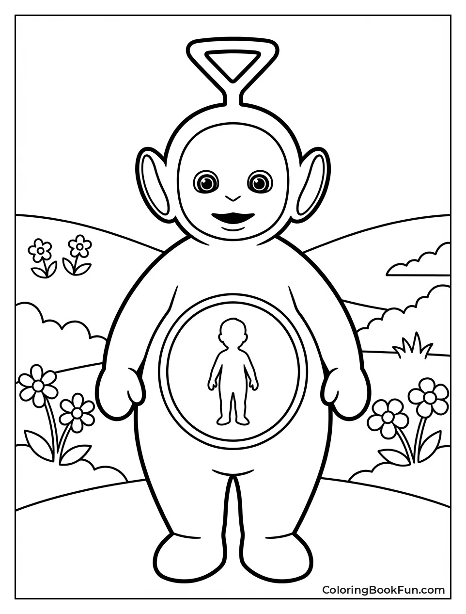 Teletubby Belly Screen Glows