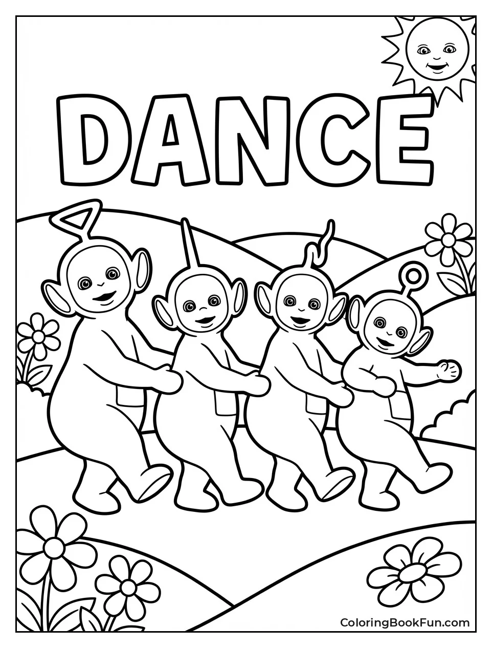 Teletubbies Dance Conga Line