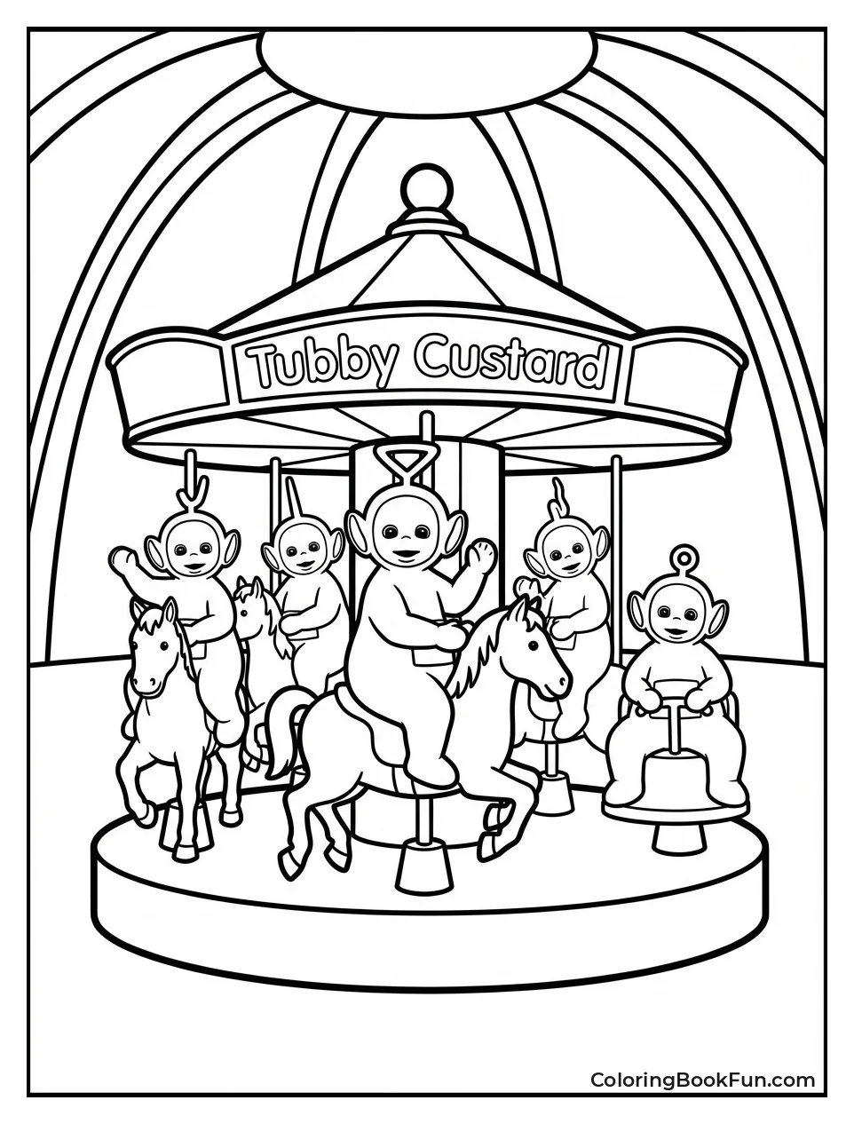 Teletubbies Ride Custard Carousel