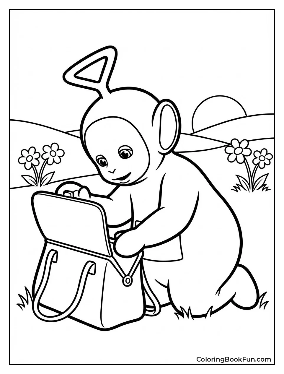 Tinky Winky Peeks in Bag