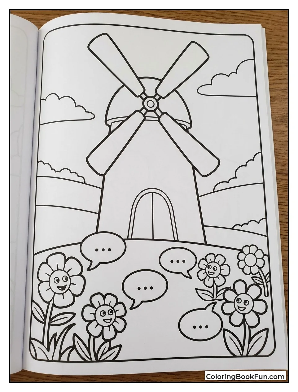 Windmill Talks with Flowers