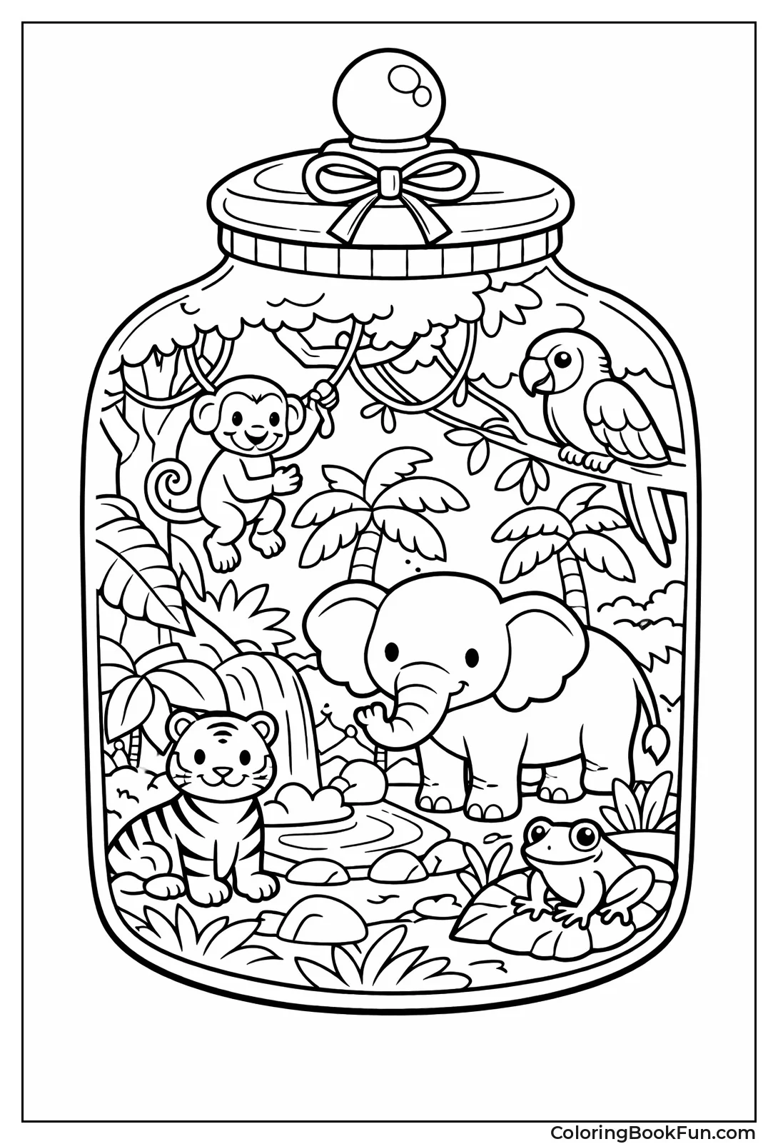 Jungle Grows in Glass Jar