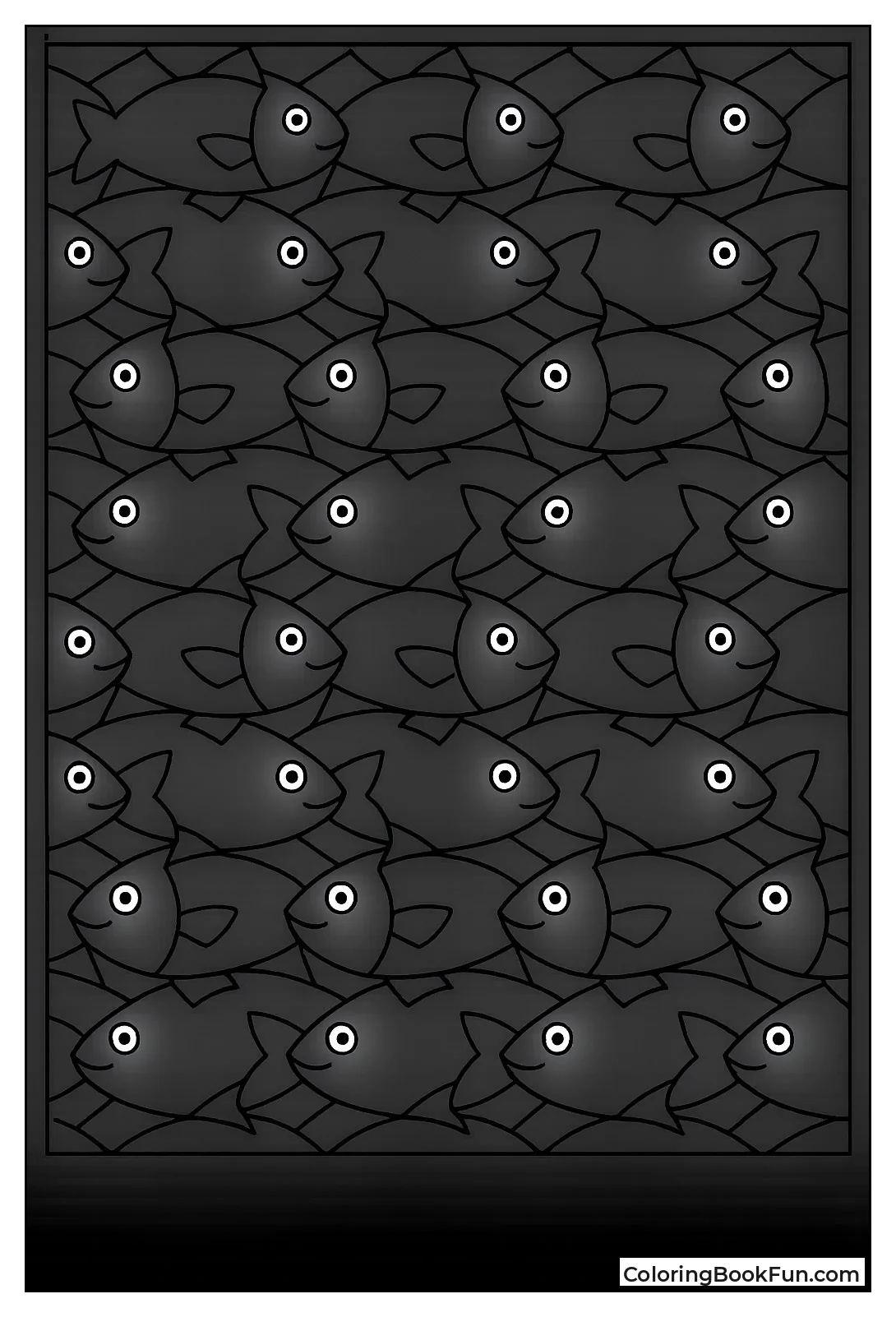Fish Tessellation Floor Mosaic