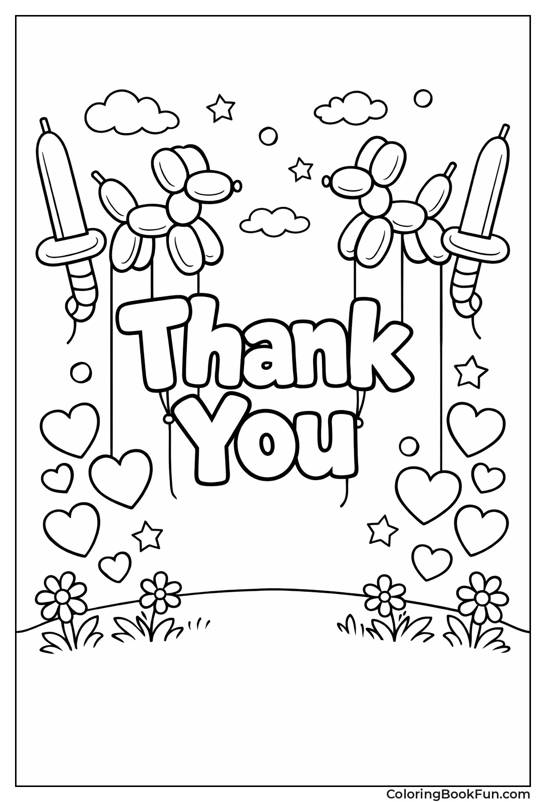 Balloon Animals Carry Thank You