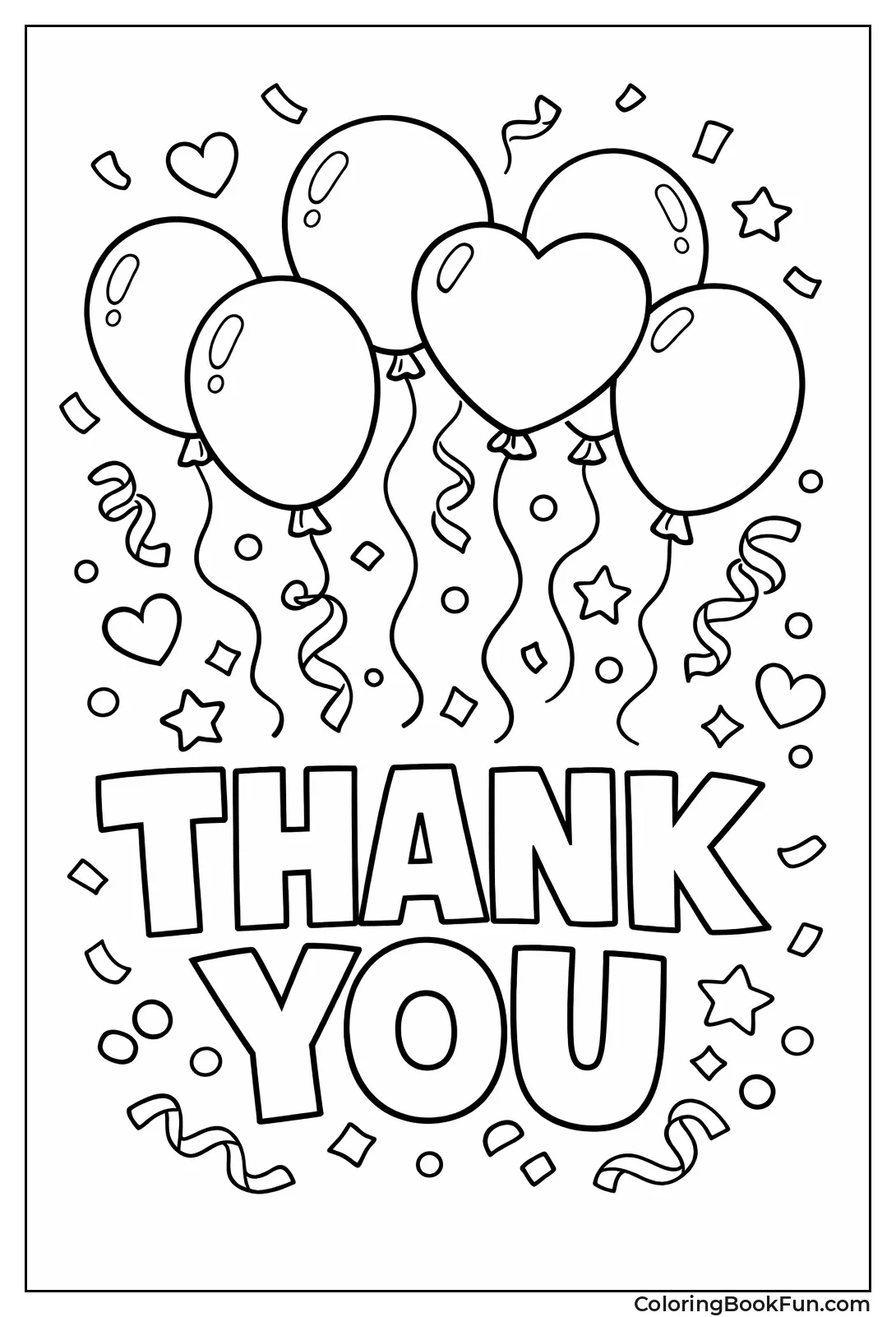 Balloons Float above Thank You