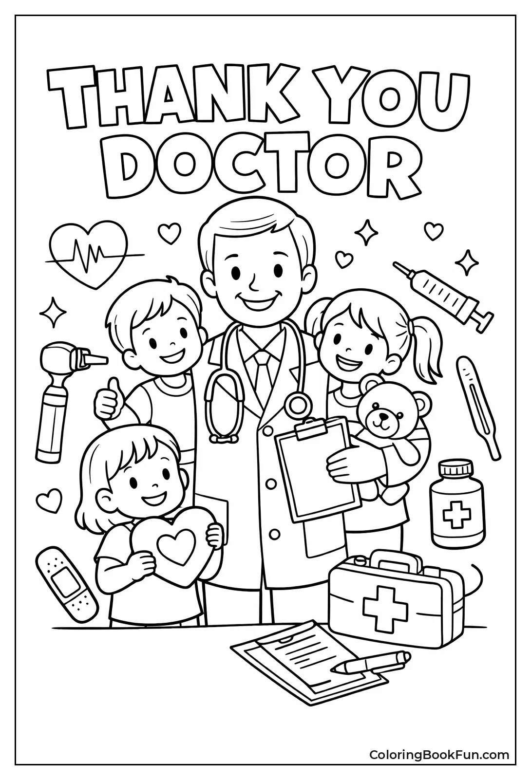 Kids Thanking Doctor