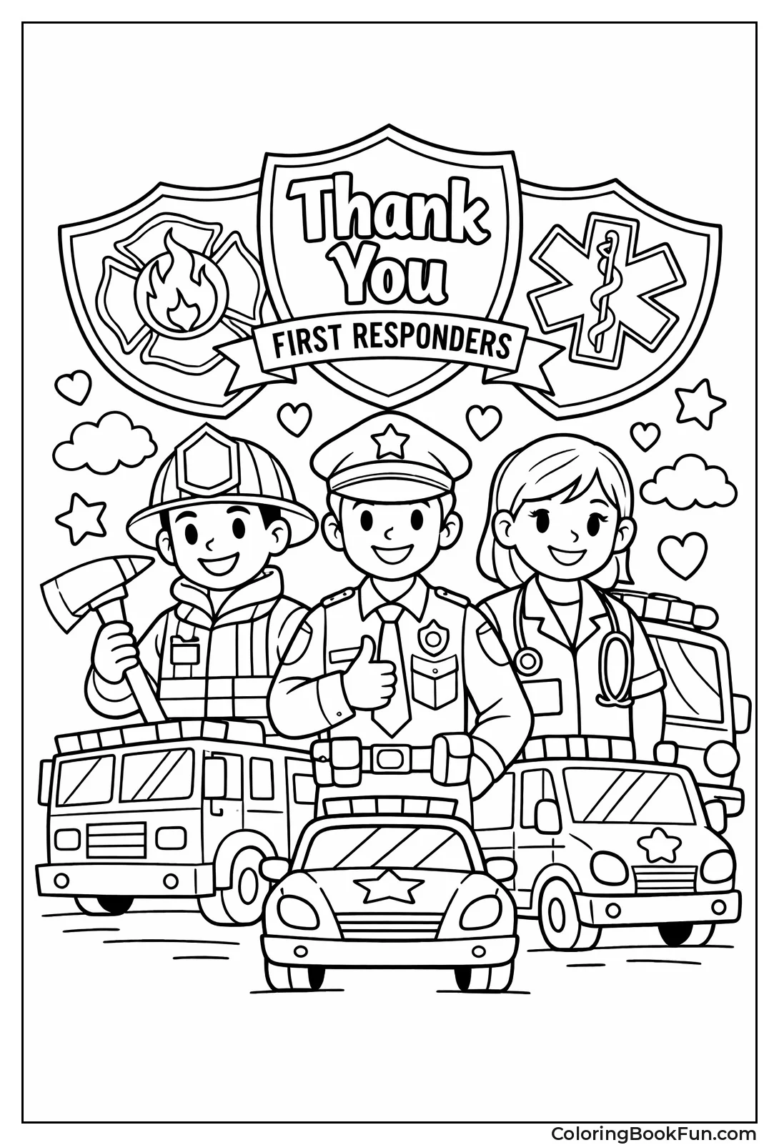 Responders Show Bravery Badges